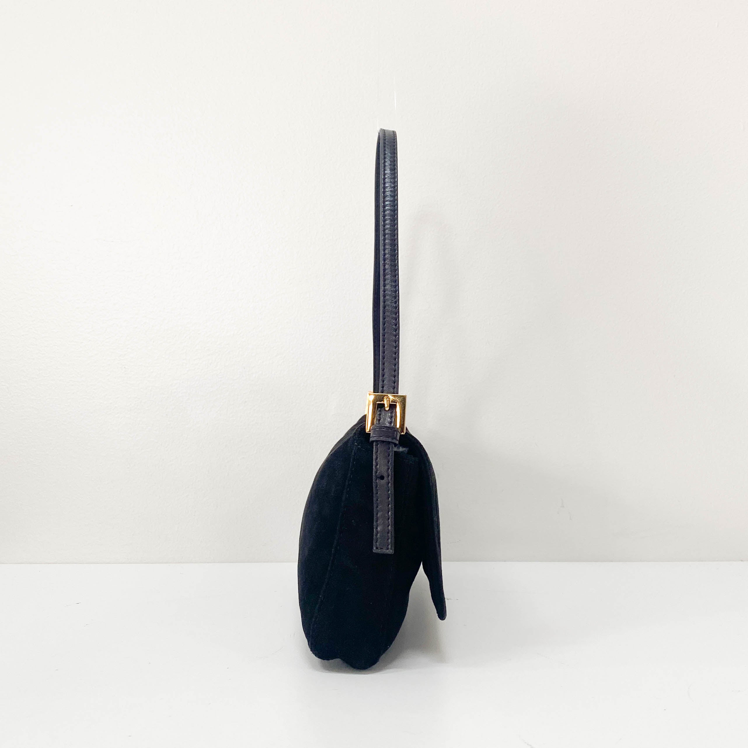 Black Suede Shoulder Bag