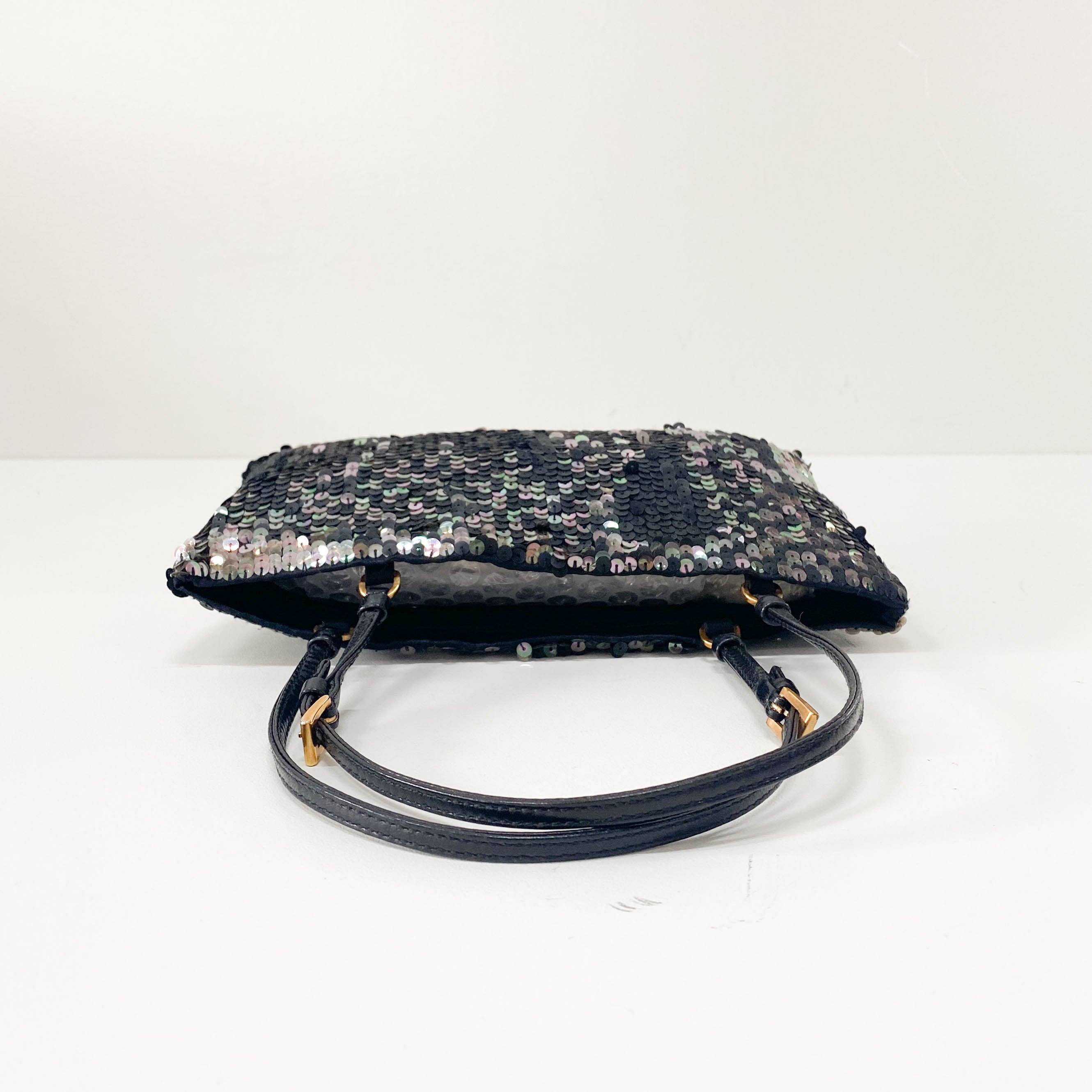 Black Sequin Handbag