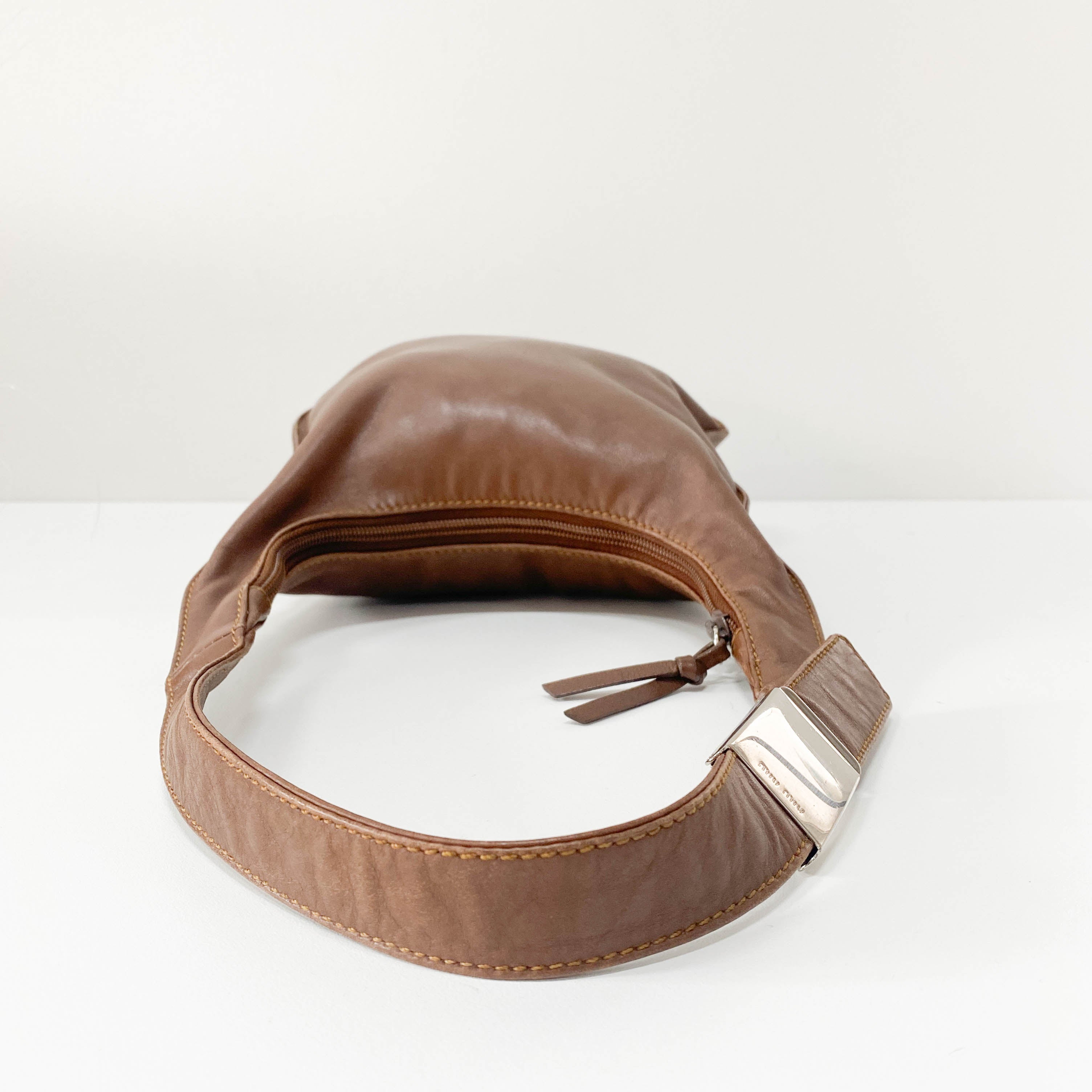 Brown Nappa Leather Shoulder Bag