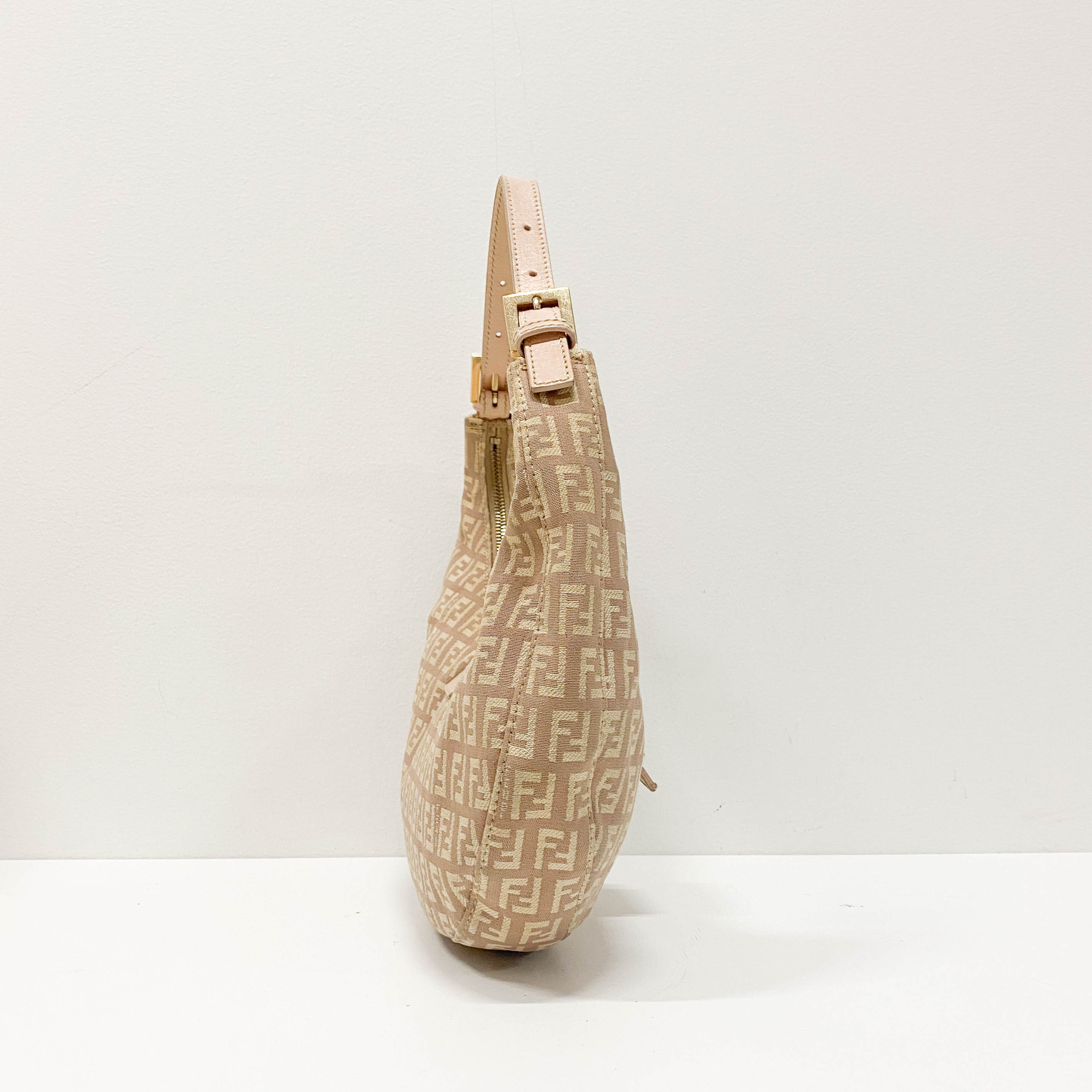 Zucchino Croissant Pink Canvas Shoulder Bag