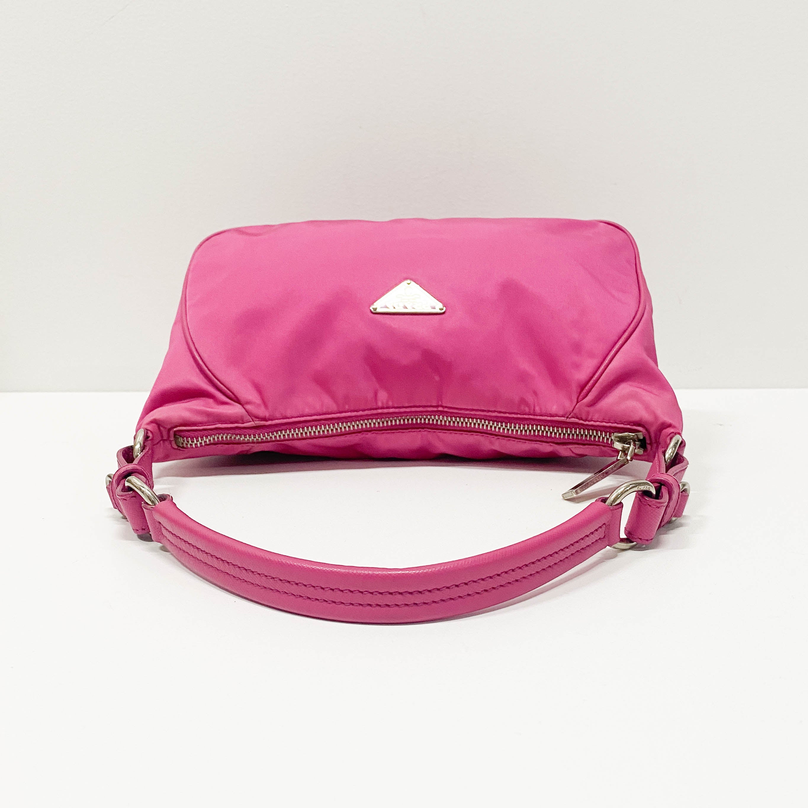 Vintage Pink Nylon Shoulder Bag