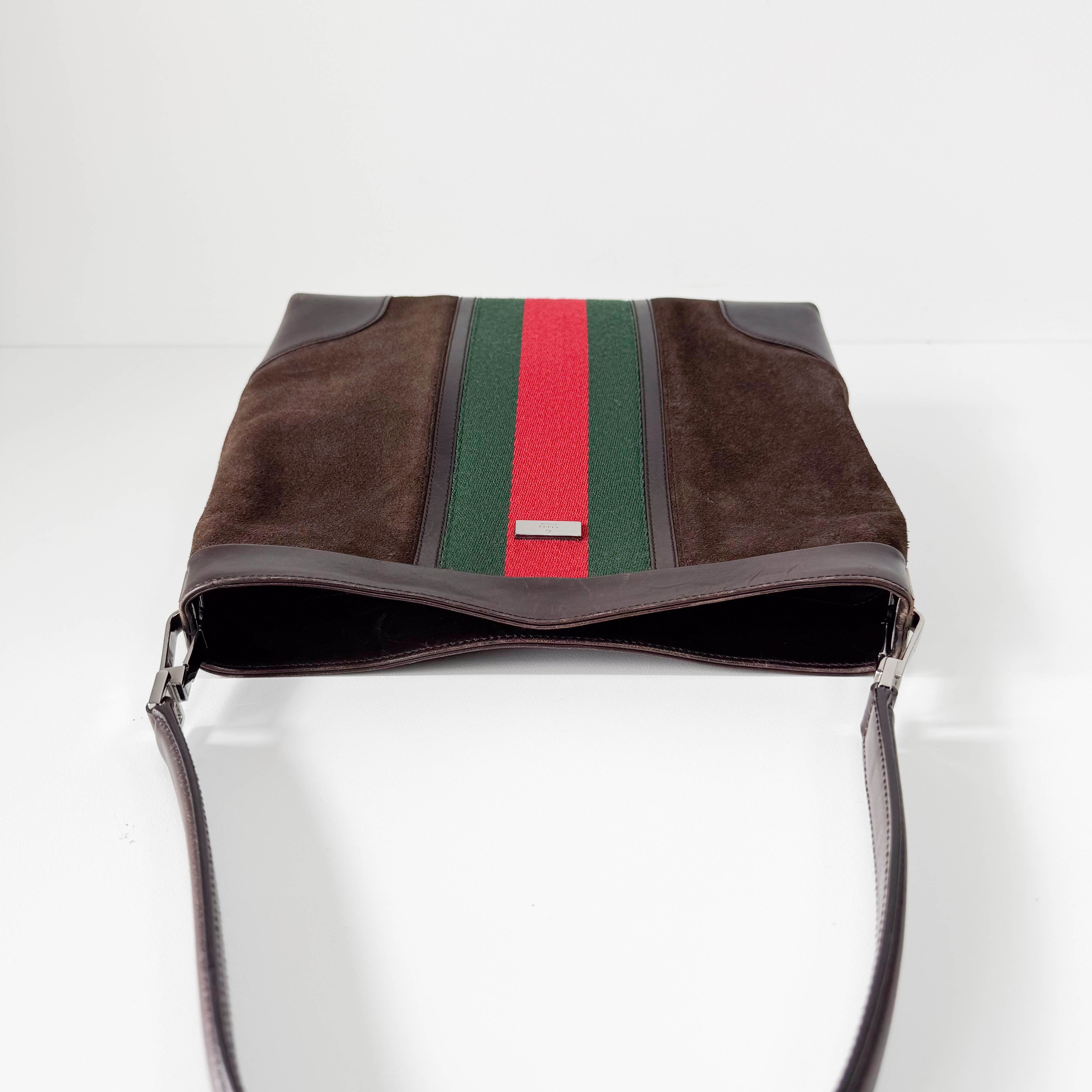 Brown Suede Shoulder Bag