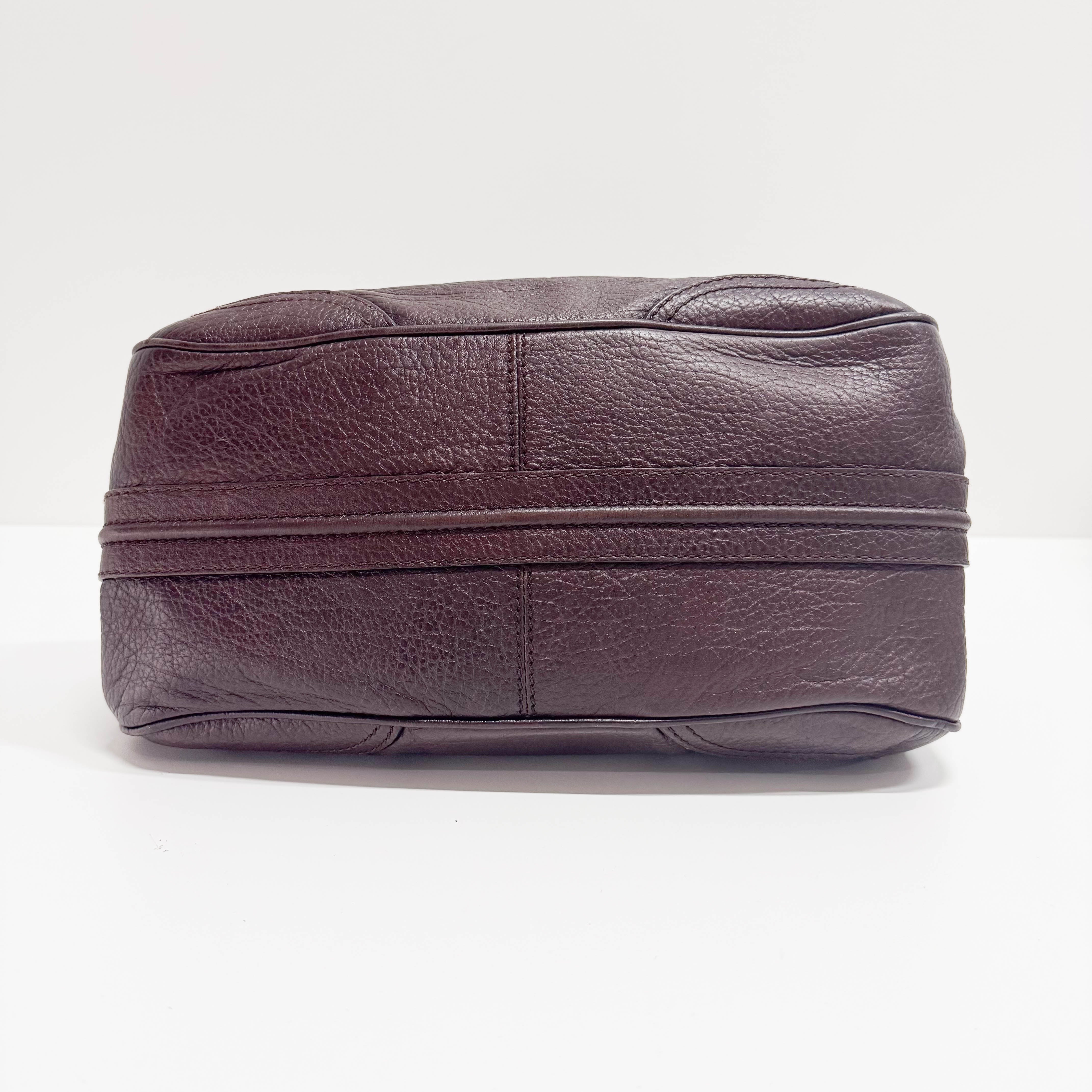 Triomphe Brown Leather Shoulder Bag