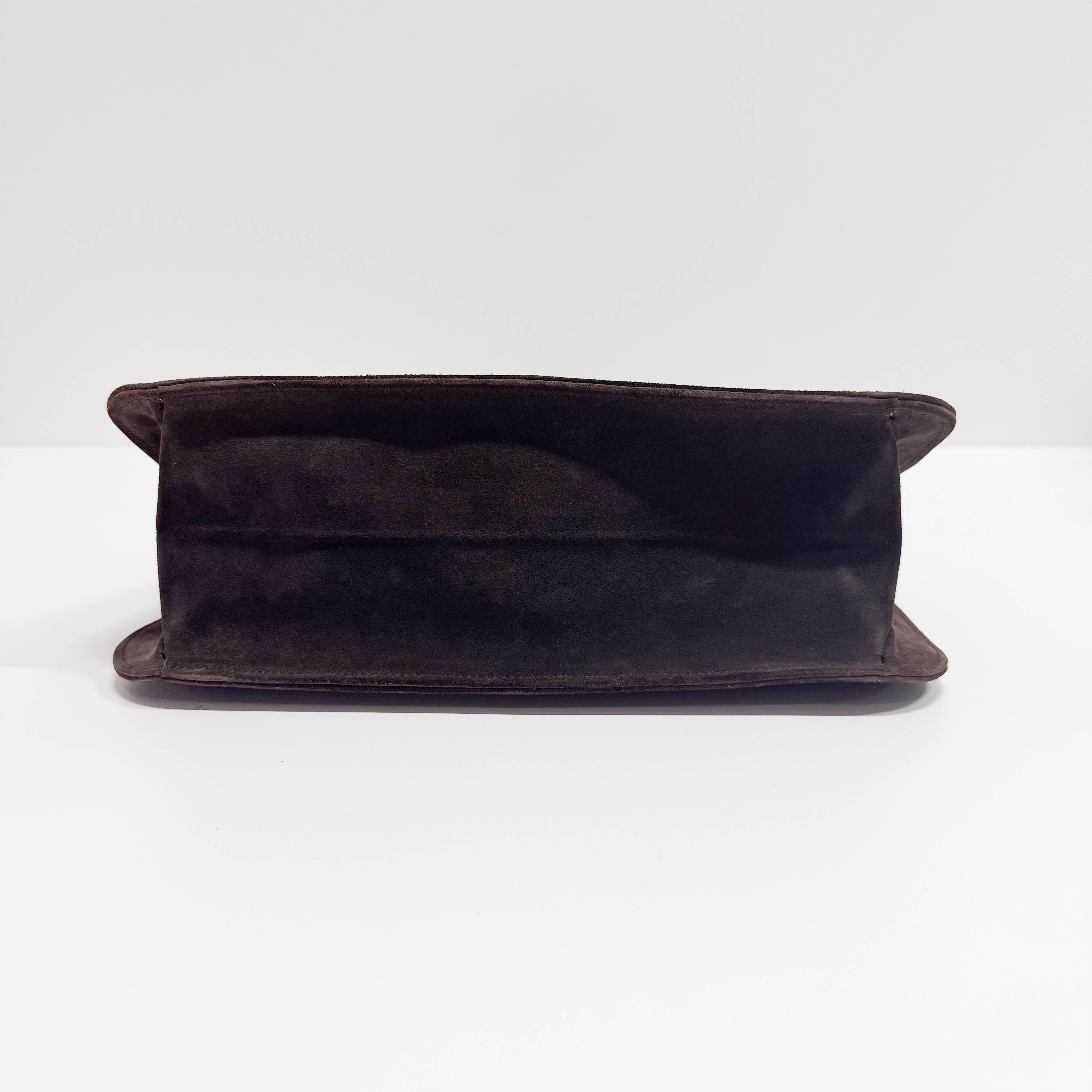 Brown Suede Shoulder Bag