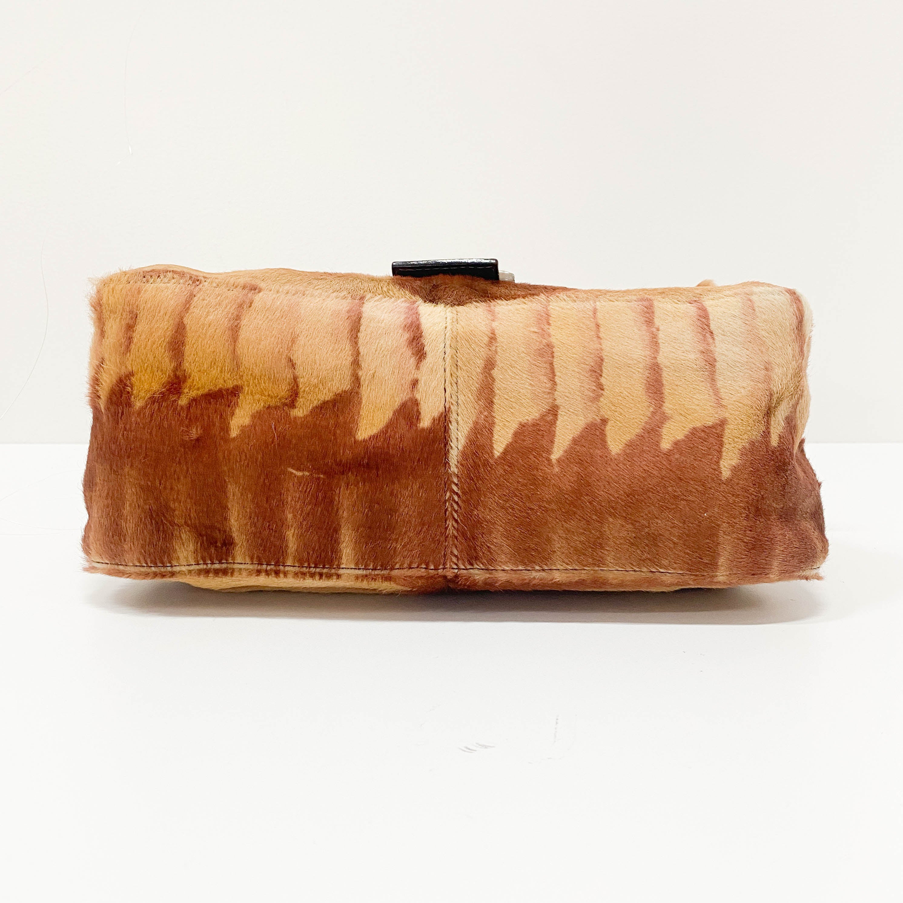 Mamma Baguette Red Zebra Print Pony Hair Shoulder Bag