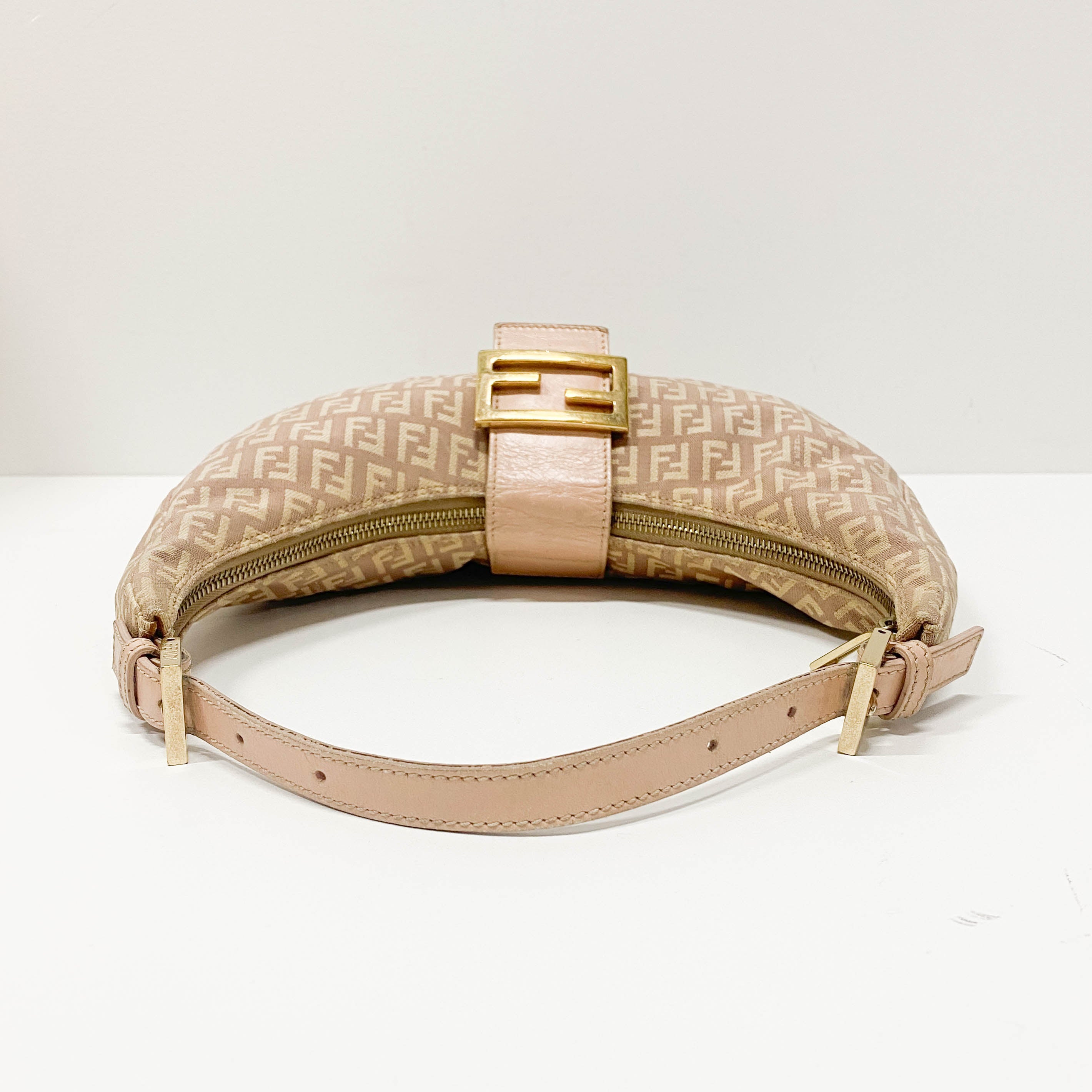 Zucchino Croissant Pink Canvas Shoulder Bag