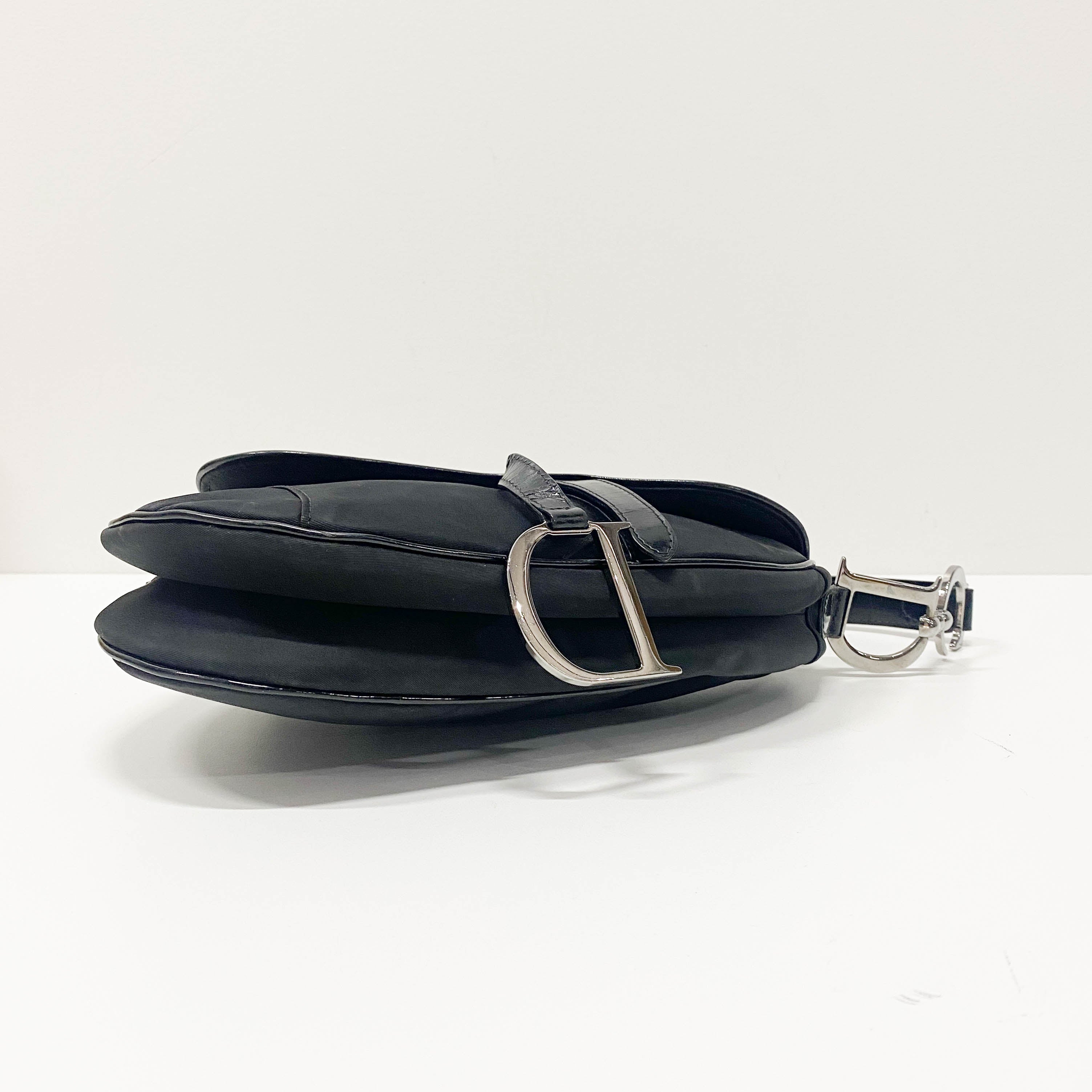 Saddle Black Nylon Shoulder Bag