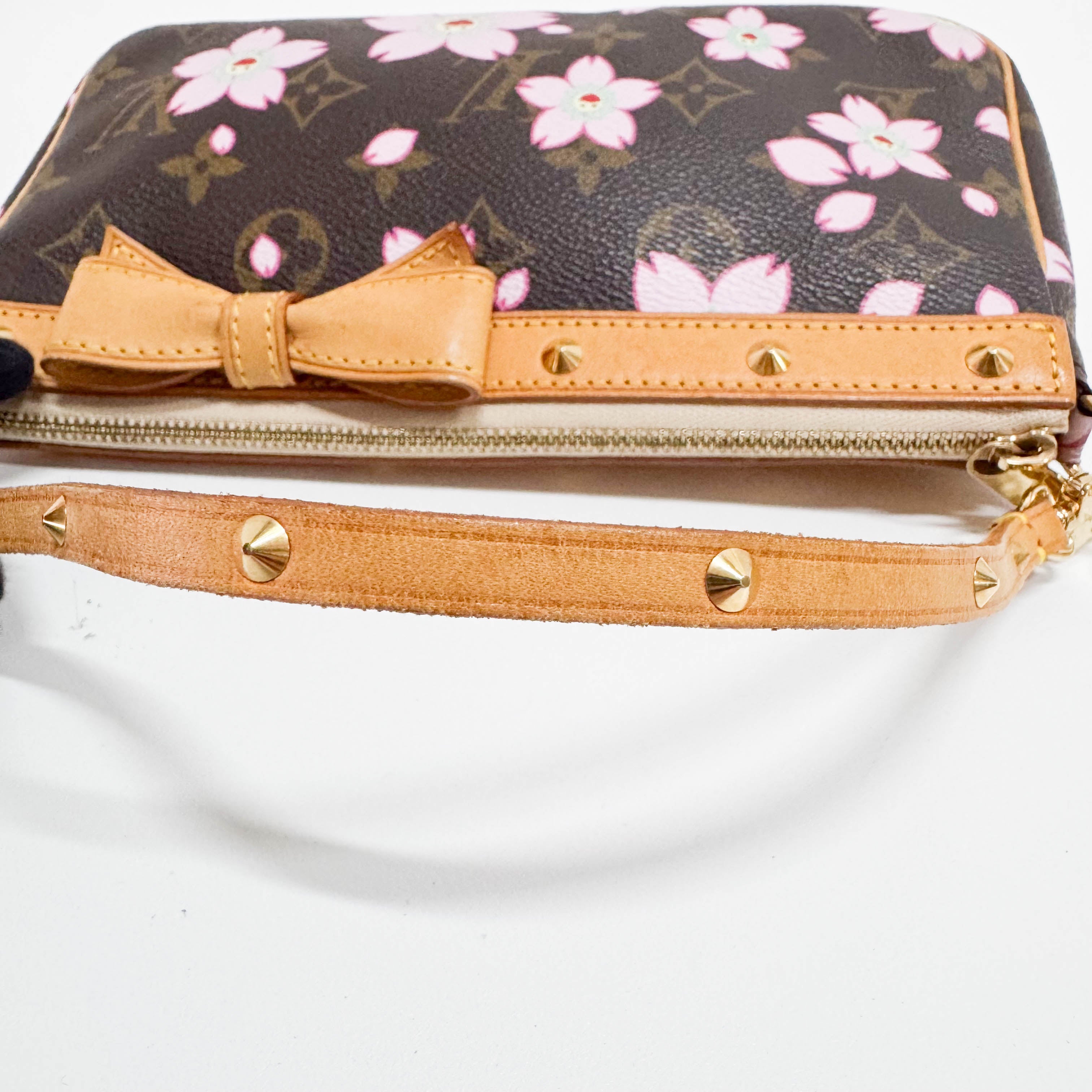 Monogram x Takashi Murakami Brown Coated Canvas Pochette Accessory