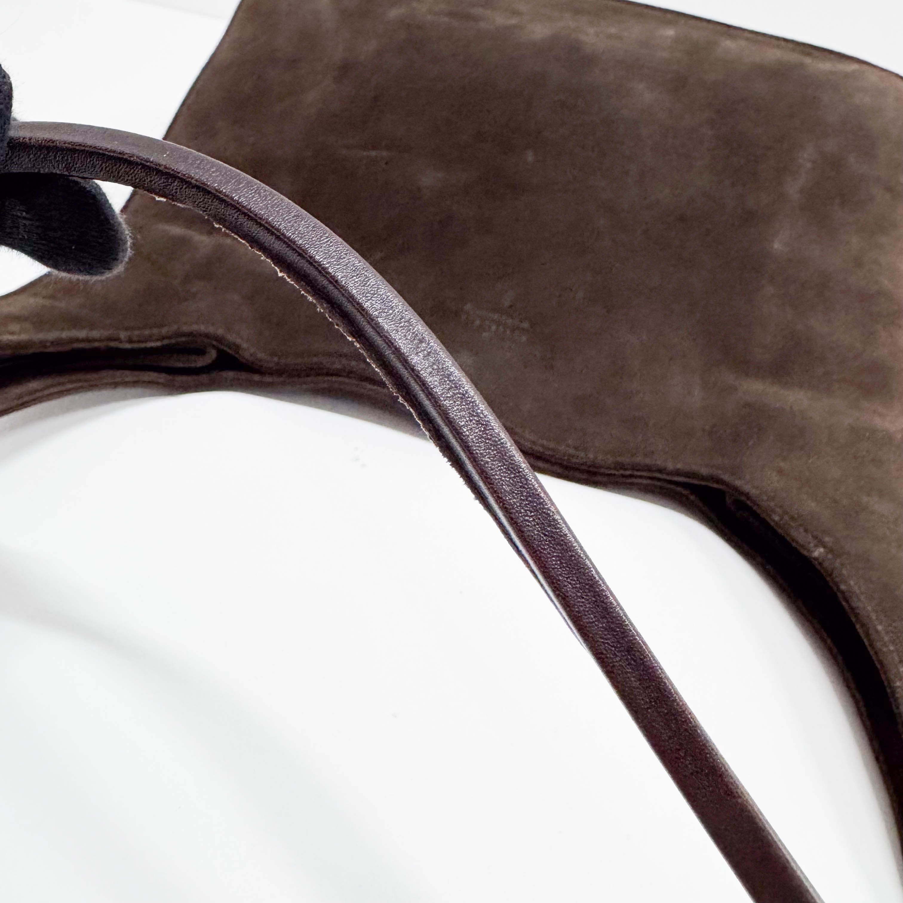 Brown Suede Shoulder Bag