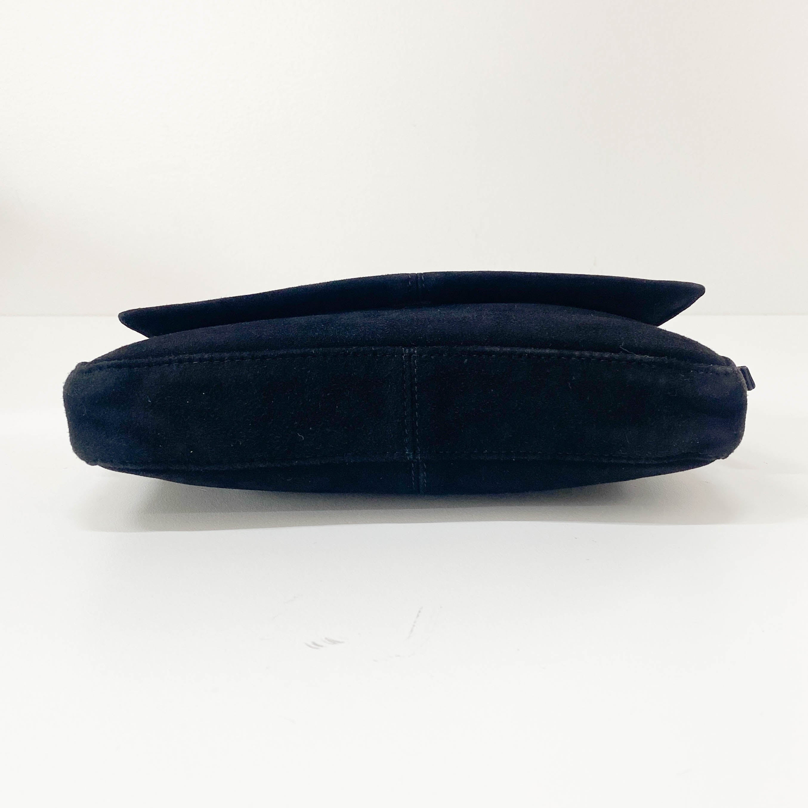 Black Suede Shoulder Bag