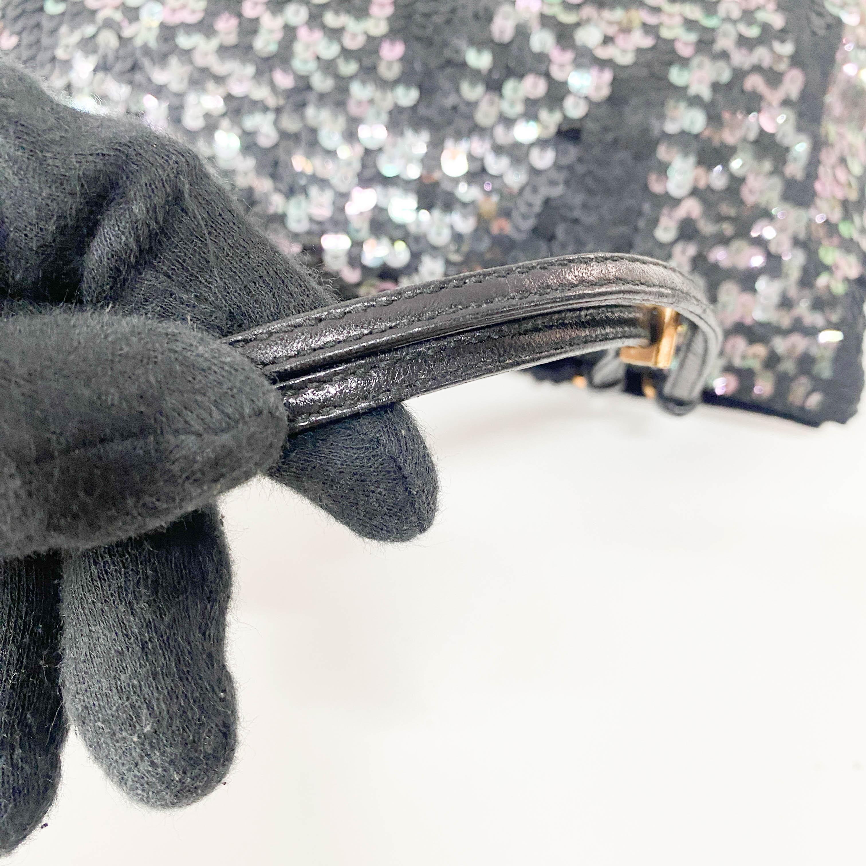 Black Sequin Handbag