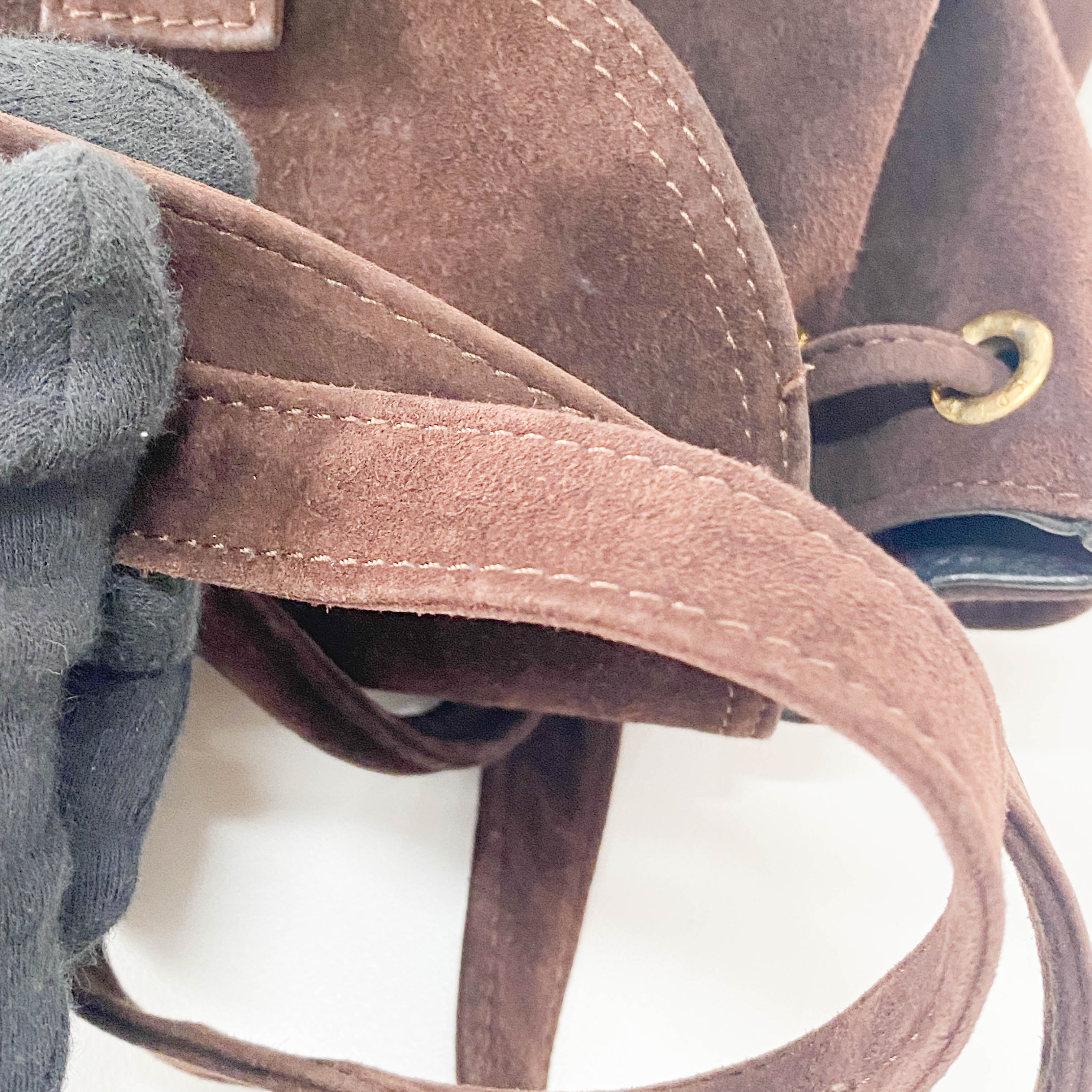 Brown Suede Backpack