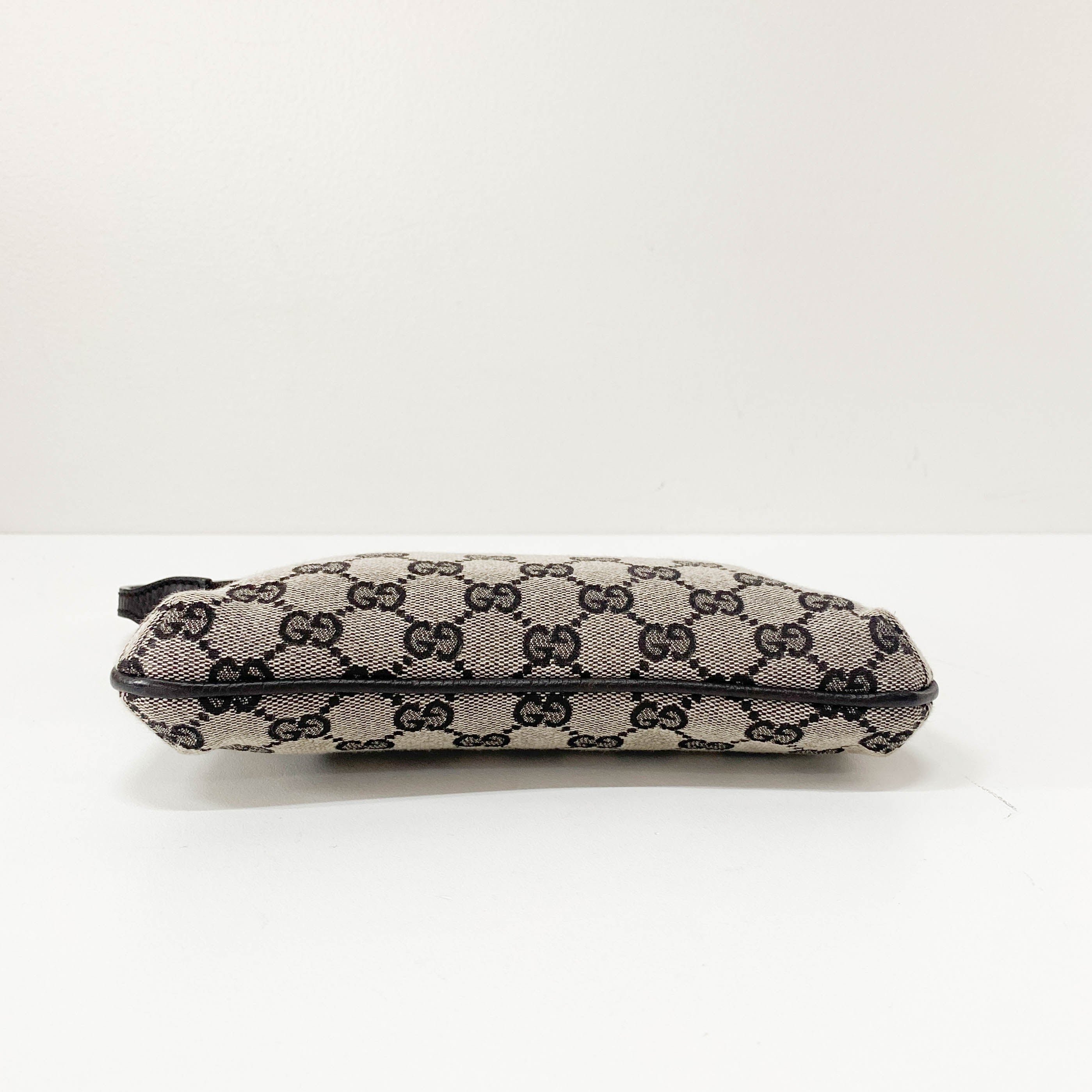 GG Supreme Brown Canvas Accessory Pouch