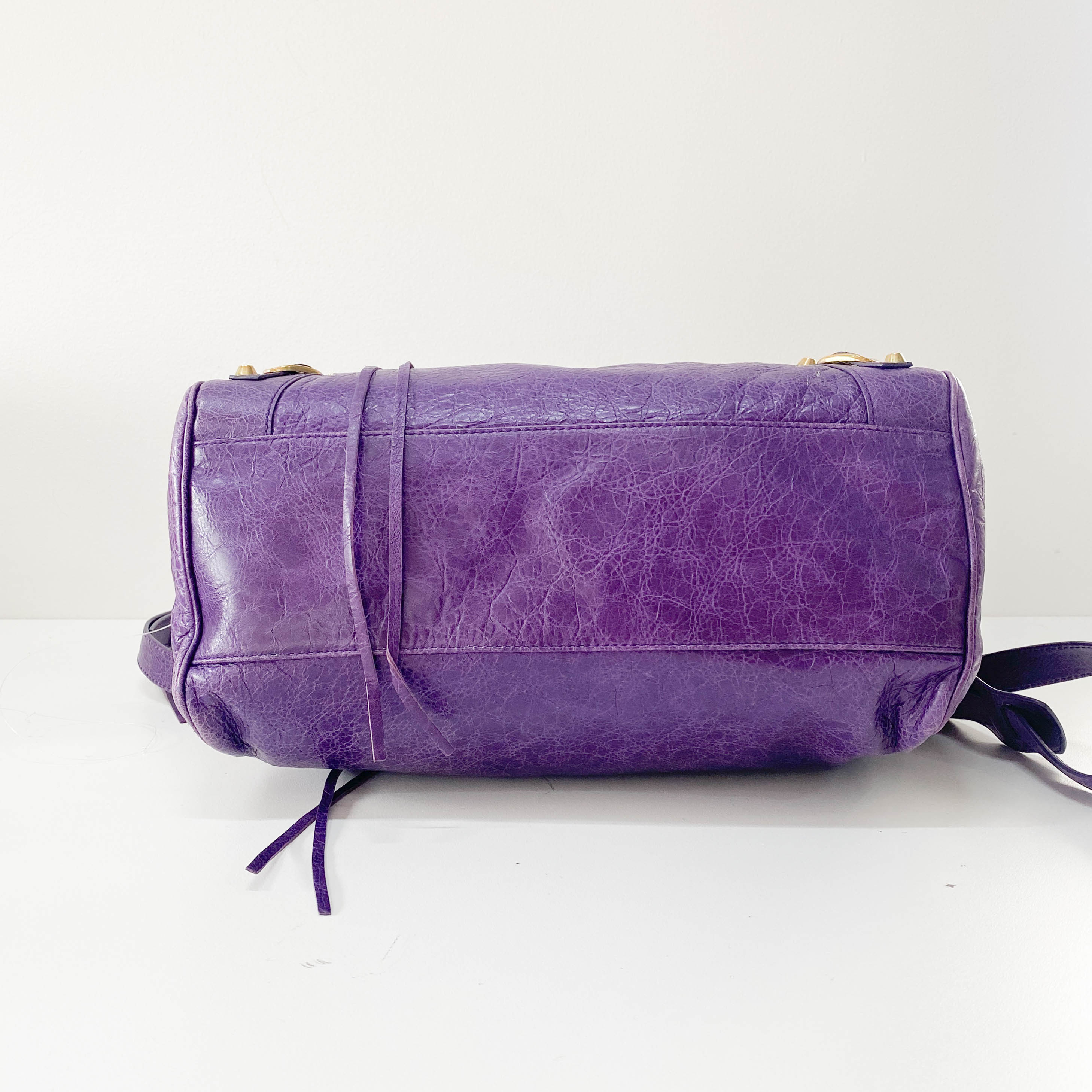 Velo Purple Leather Two Way Bag