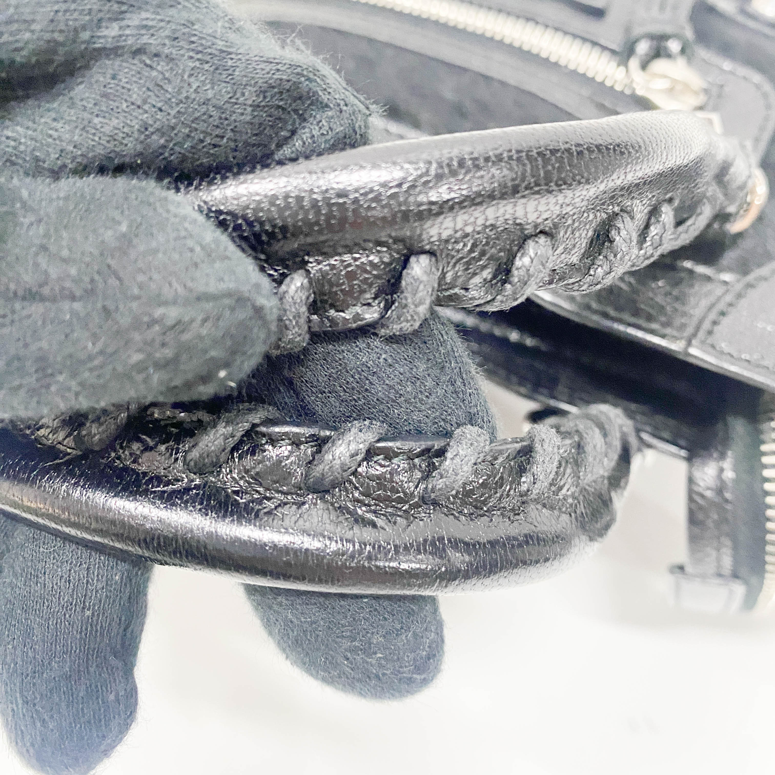 The City Mini Black Pony Hair & Leather Two Way Bag