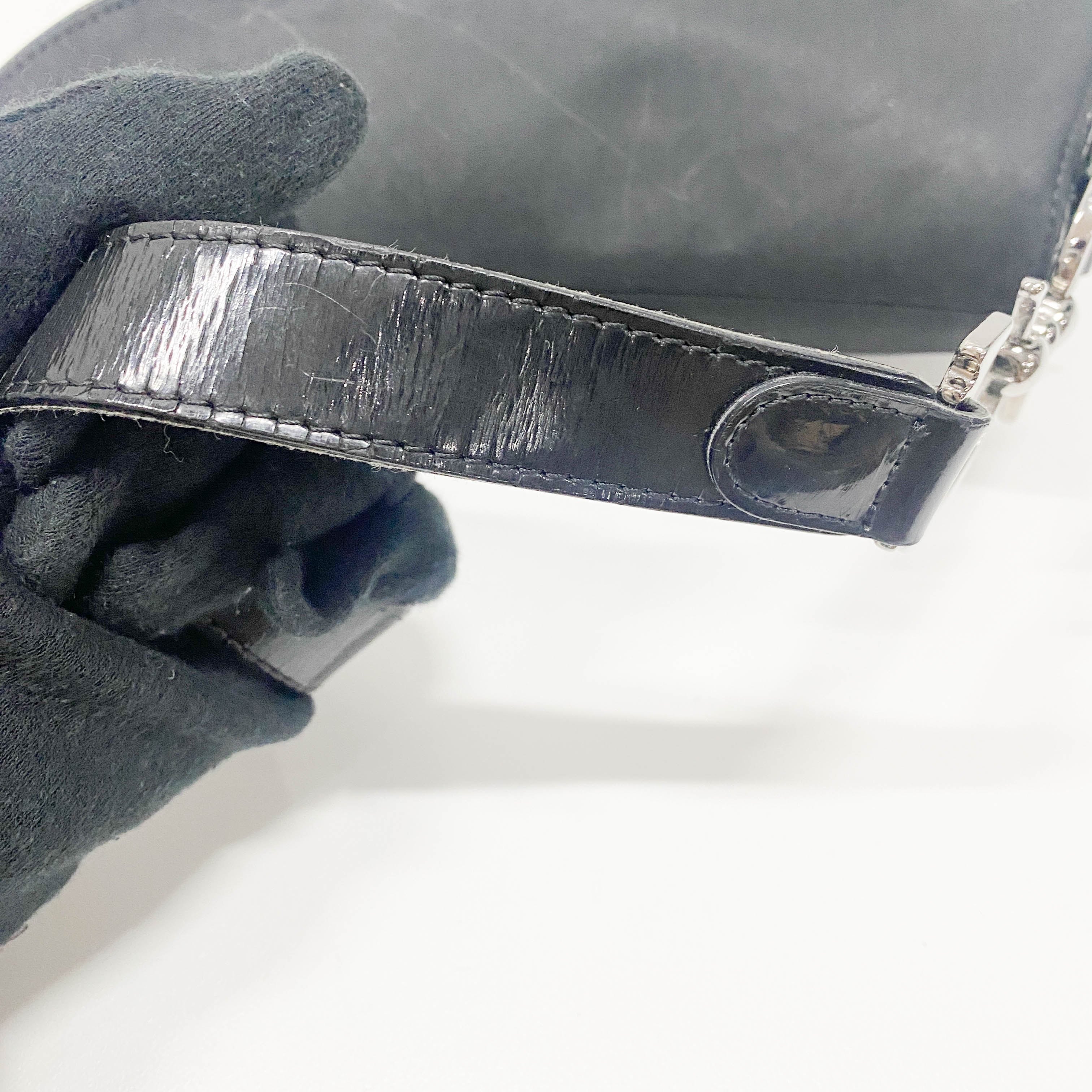 Saddle Black Nylon Shoulder Bag