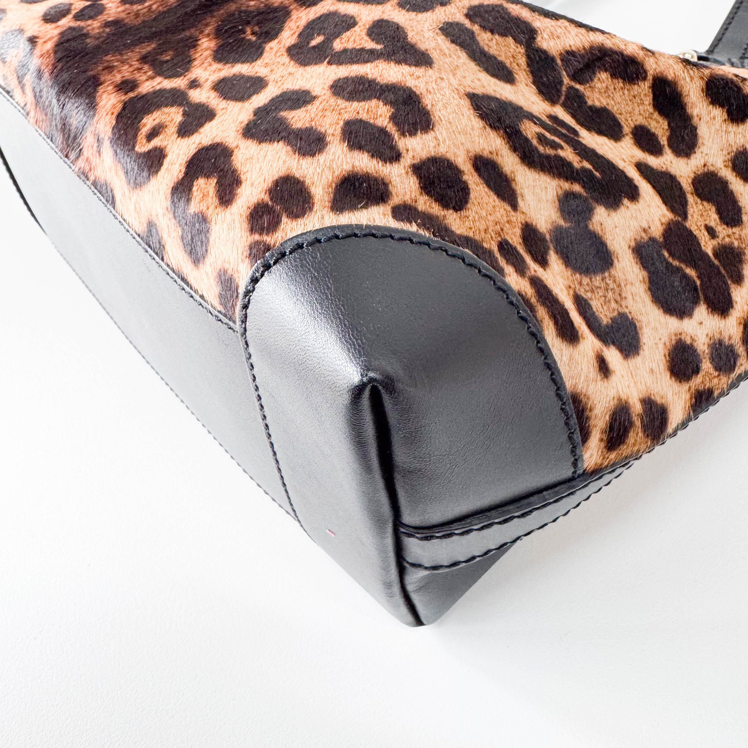 Yellow Jaguar Print Pony Hair Handbag