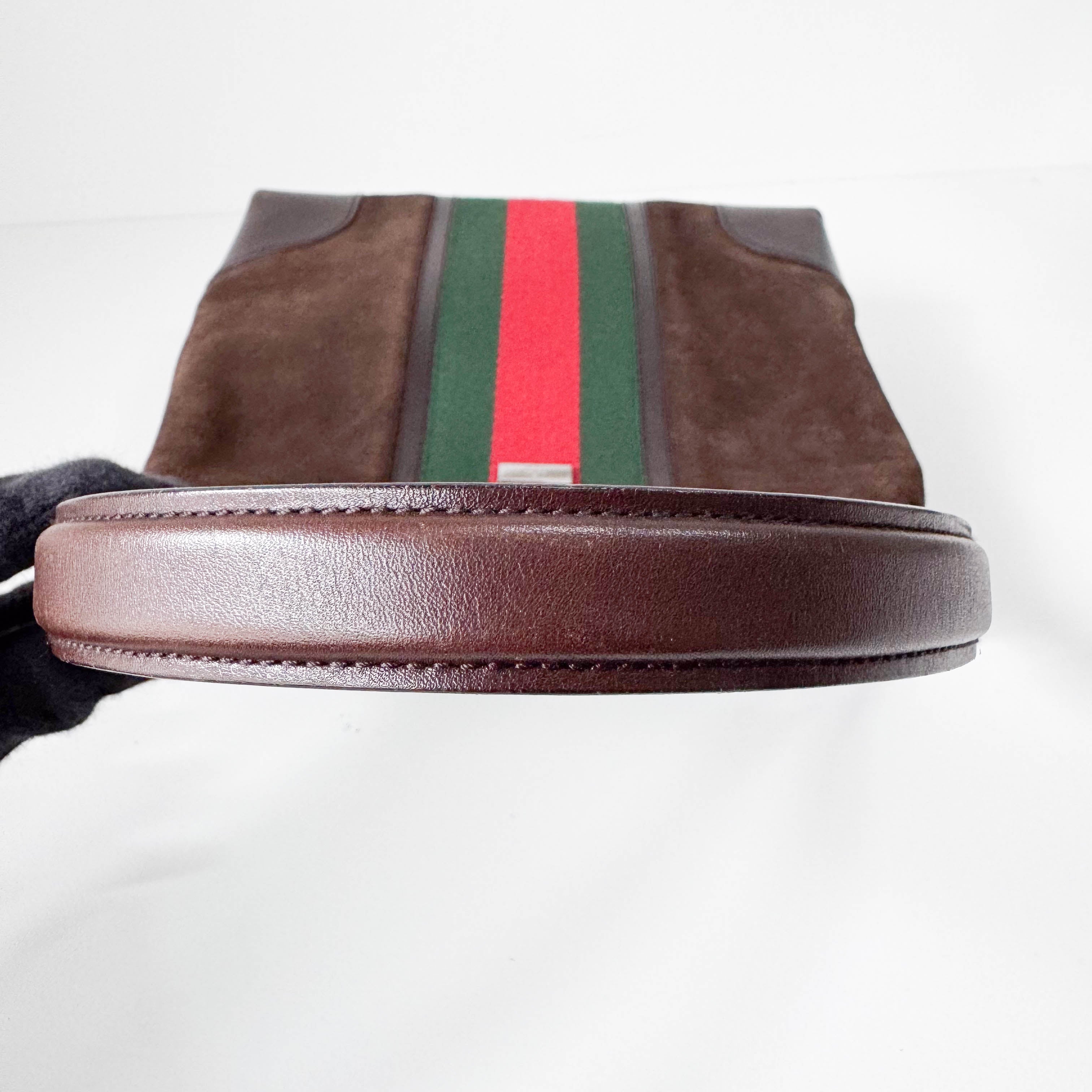 Brown Suede Shoulder Bag