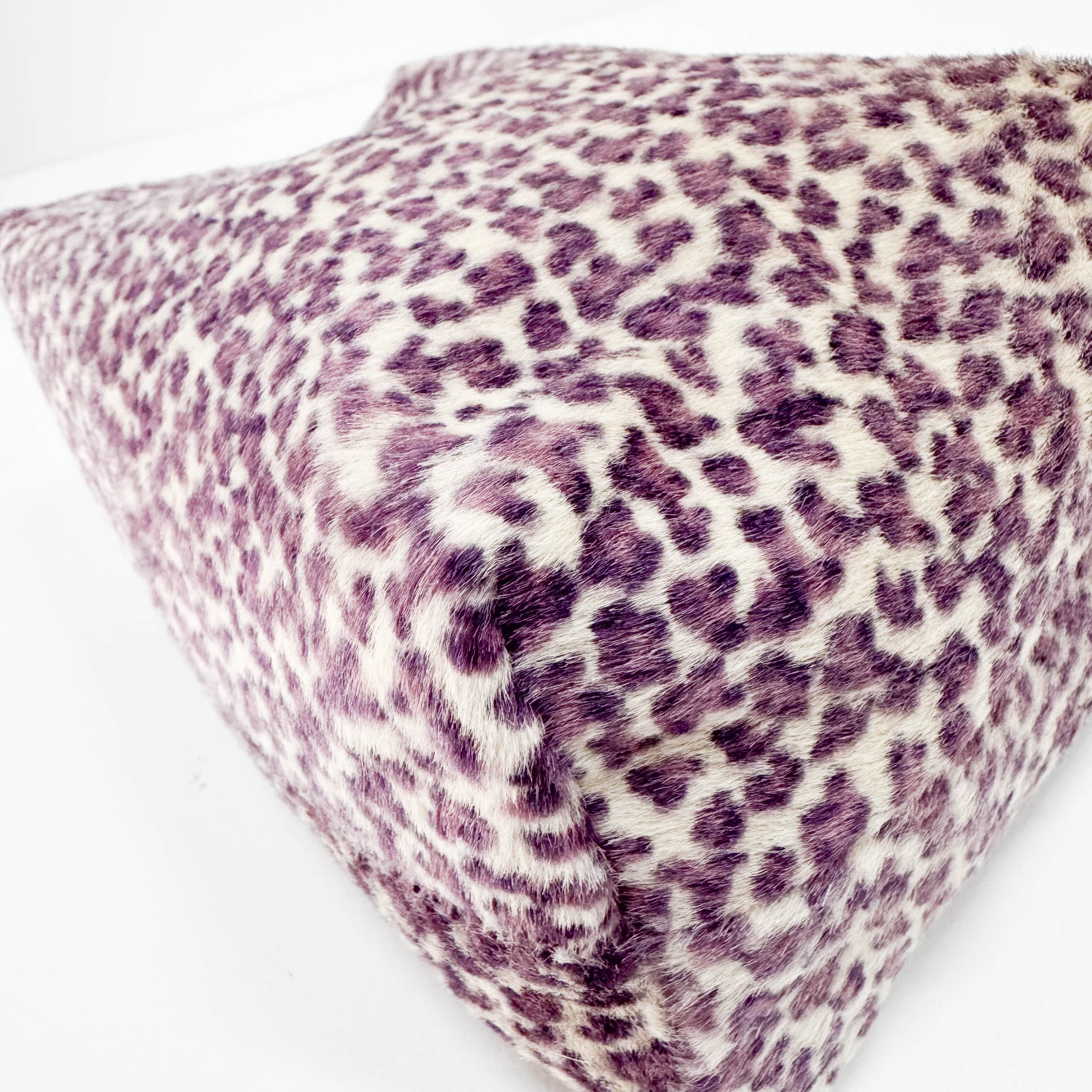 Vintage Purple Cheetah Small Print Pony Hair Hand Bag