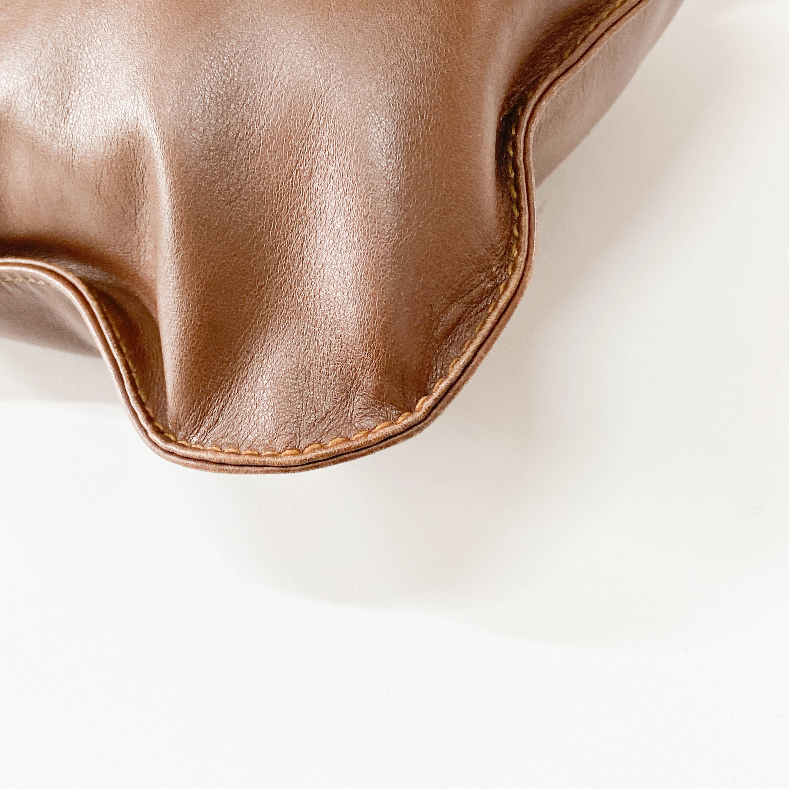 Brown Nappa Leather Shoulder Bag