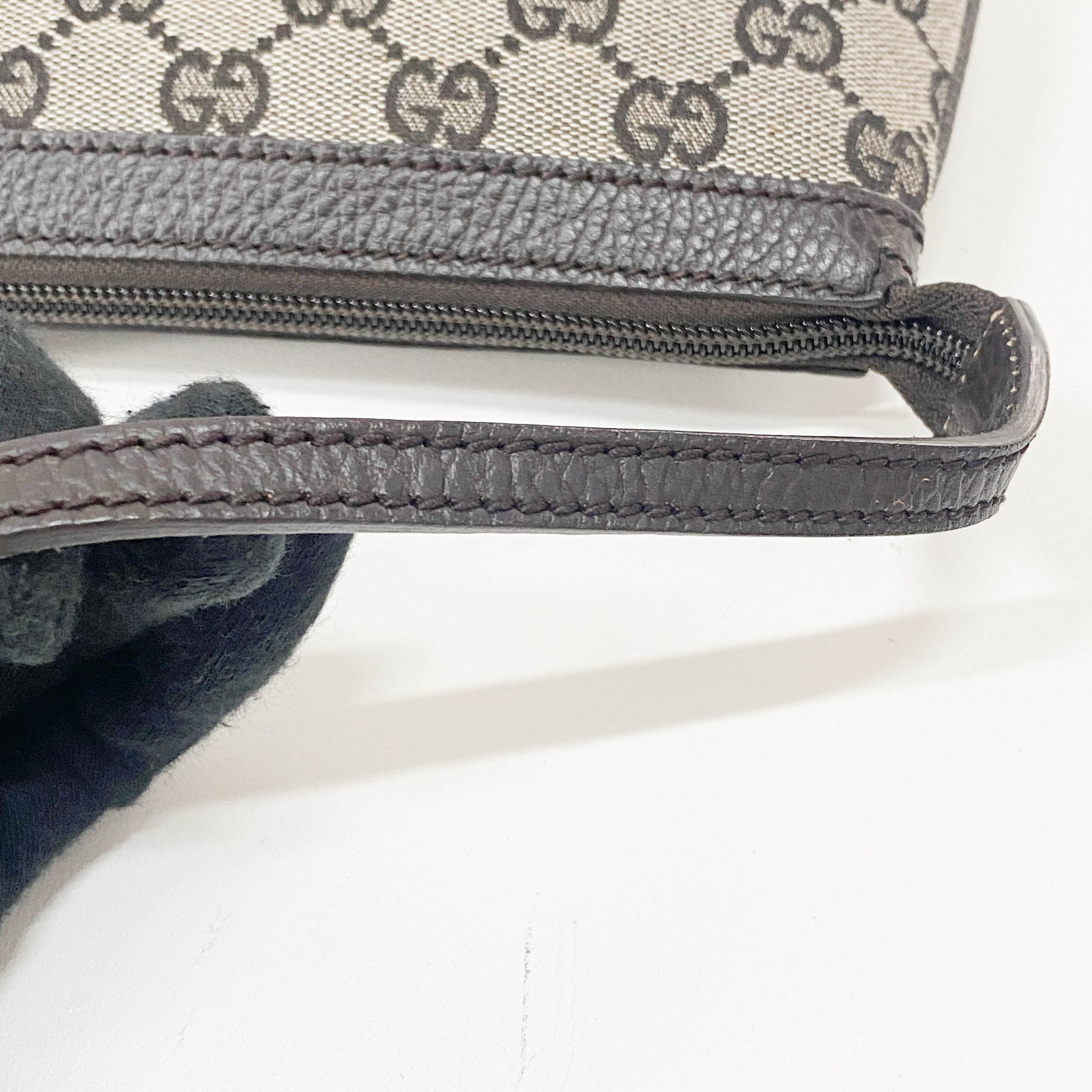 GG Supreme Brown Canvas Accessory Pouch