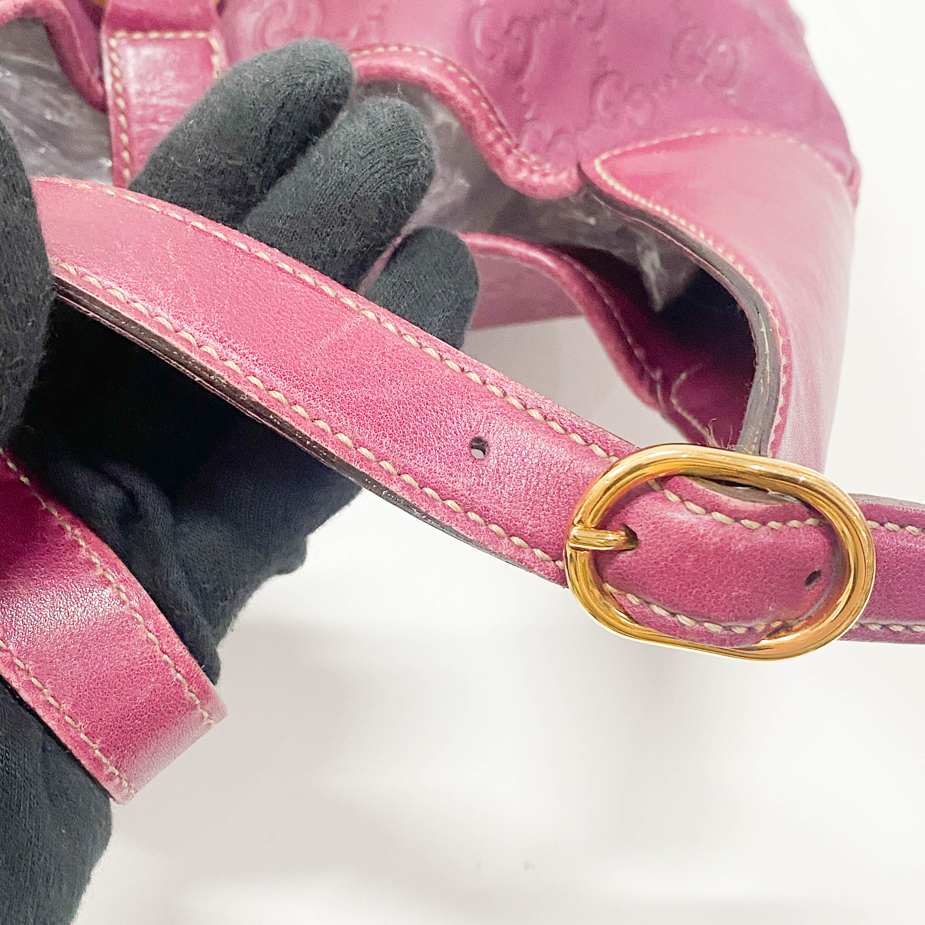 Guccissima Pink Leather Shoulder Bag