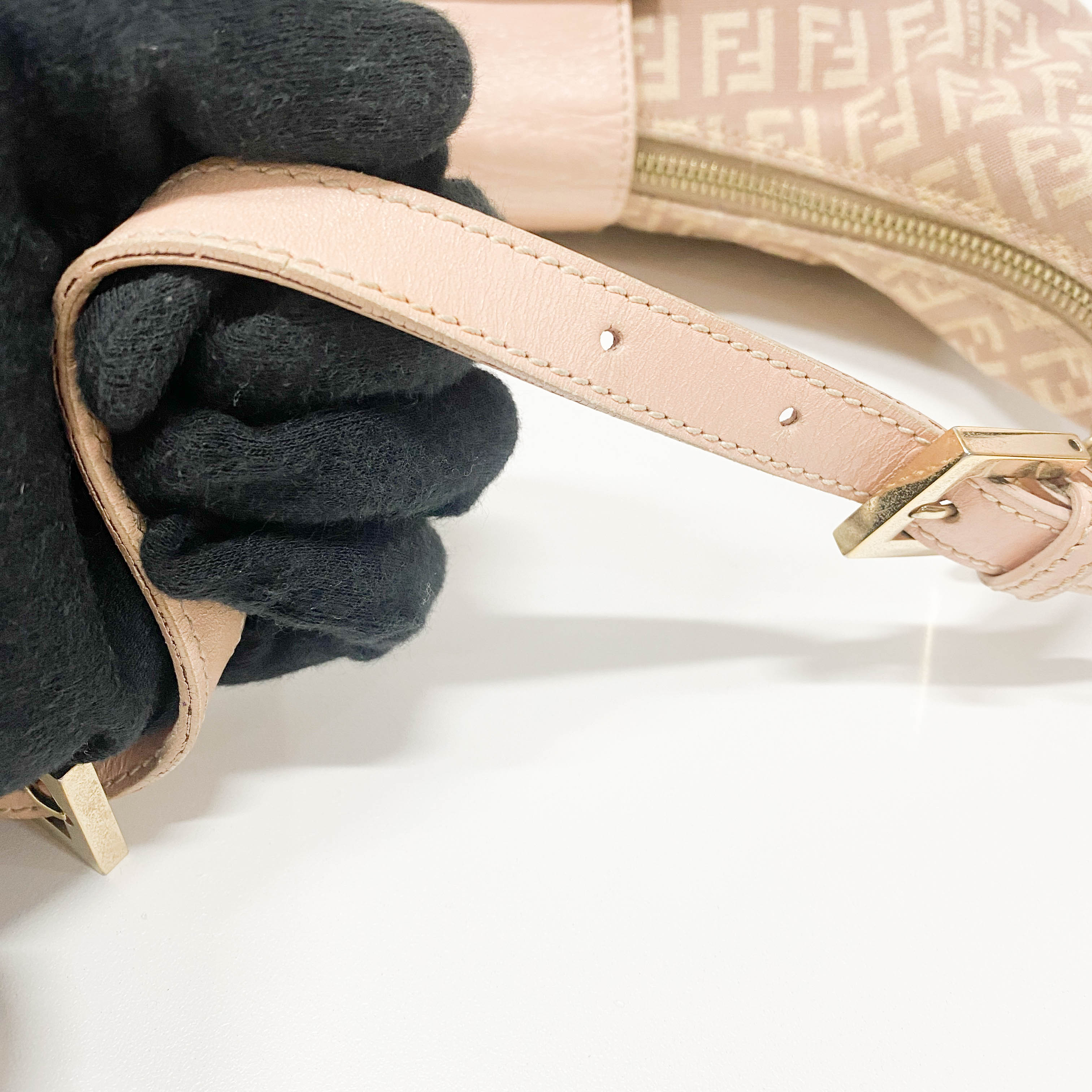 Zucchino Croissant Pink Canvas Shoulder Bag