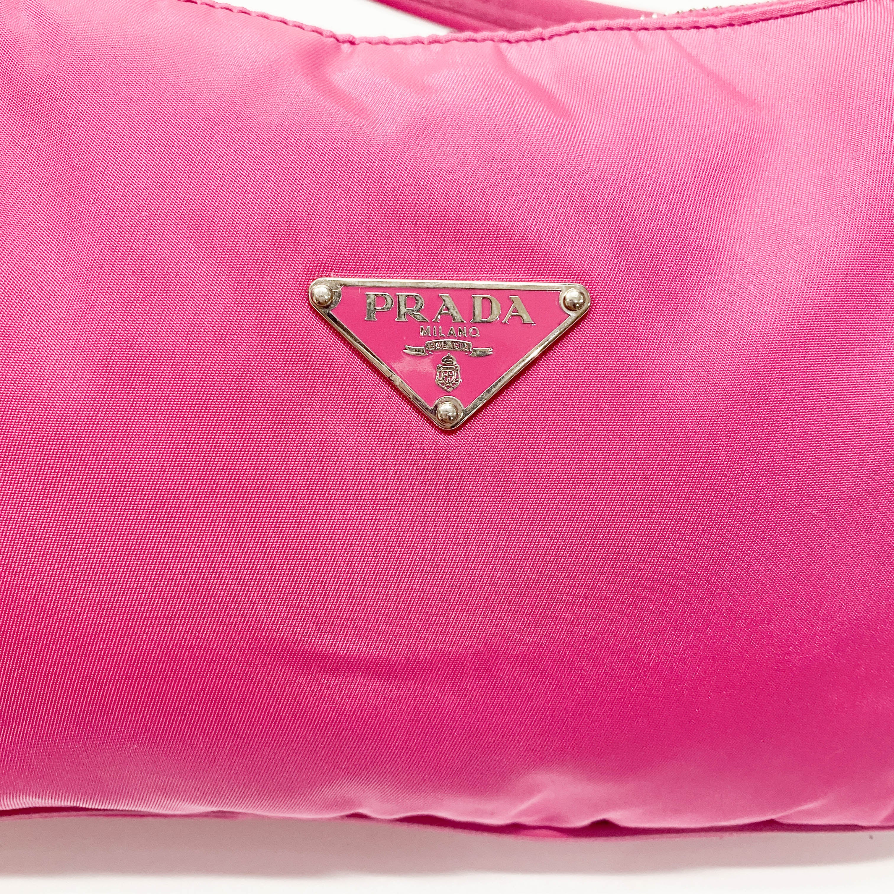 Vintage Pink Nylon Shoulder Bag