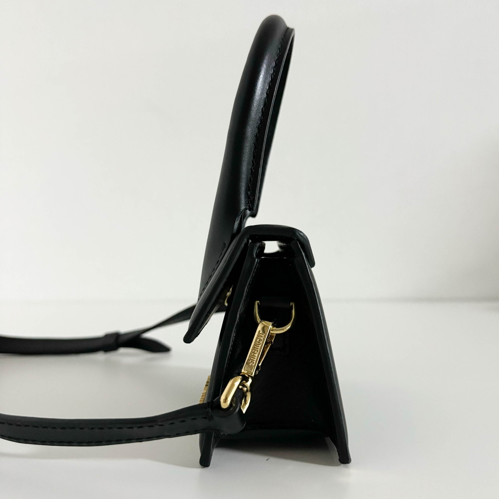 JACQUEMUS Le Chiquito Black Leather Mini Bag, in , Sold by HIVE PRELOVED - Crossbody bags, Handle Bags, Mini bags
