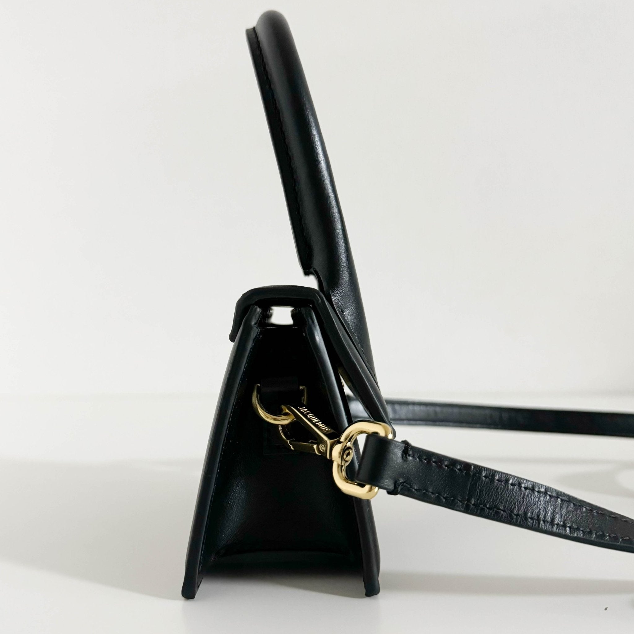 JACQUEMUS Le Chiquito Black Leather Mini Bag, in , Sold by HIVE PRELOVED - Crossbody bags, Handle Bags, Mini bags