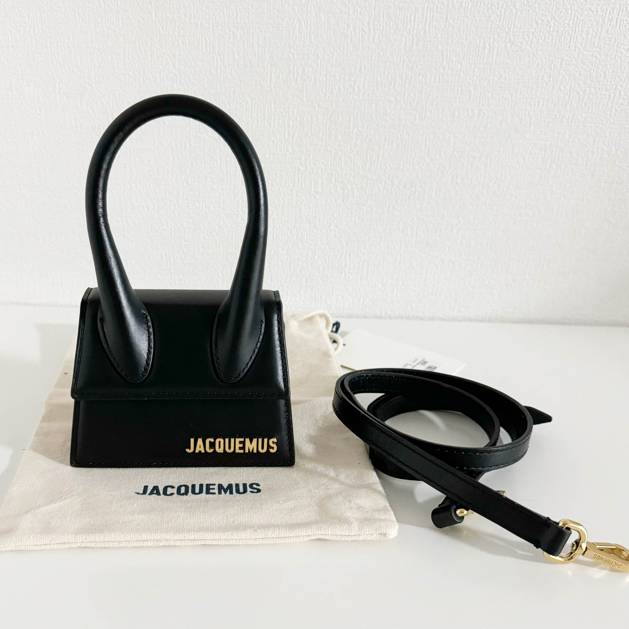JACQUEMUS Le Chiquito Black Leather Mini Bag, in , Sold by HIVE PRELOVED - Crossbody bags, Handle Bags, Mini bags