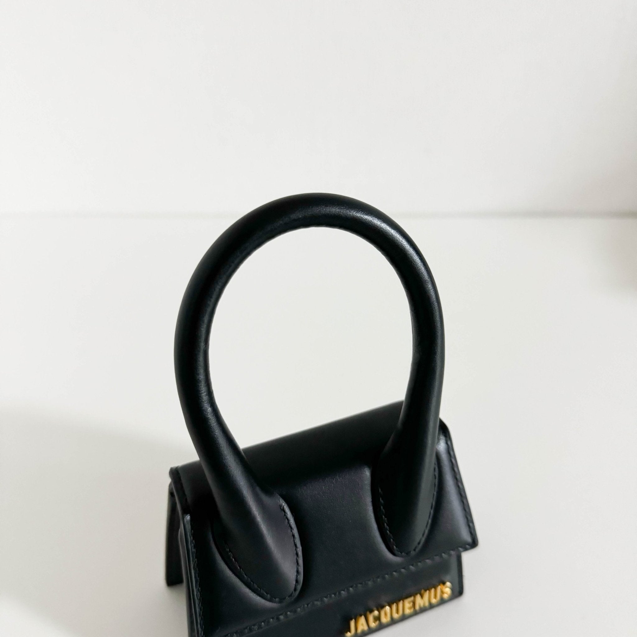 JACQUEMUS Le Chiquito Black Leather Mini Bag, in , Sold by HIVE PRELOVED - Crossbody bags, Handle Bags, Mini bags