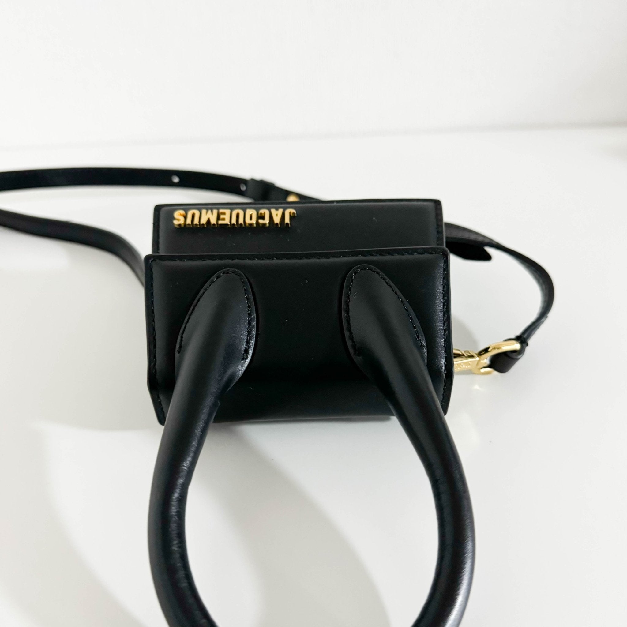 JACQUEMUS Le Chiquito Black Leather Mini Bag, in , Sold by HIVE PRELOVED - Crossbody bags, Handle Bags, Mini bags