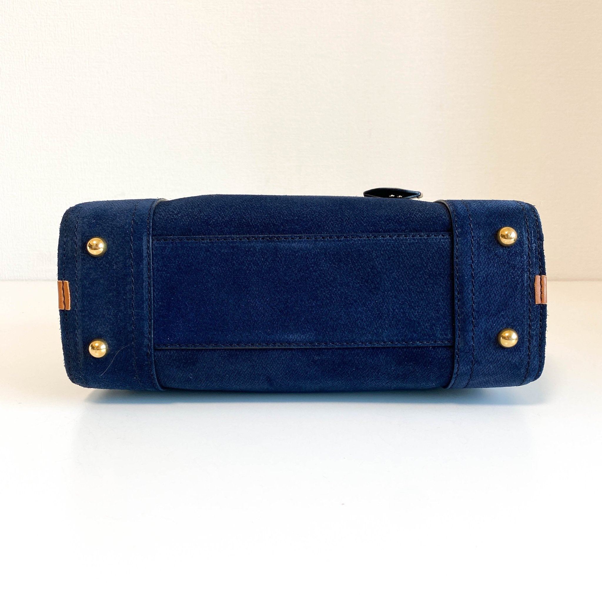 LOEWE Amazona 23 Navy Denim Suede Handbag, in , Sold by HIVE PRELOVED - Handle Bags, ,
