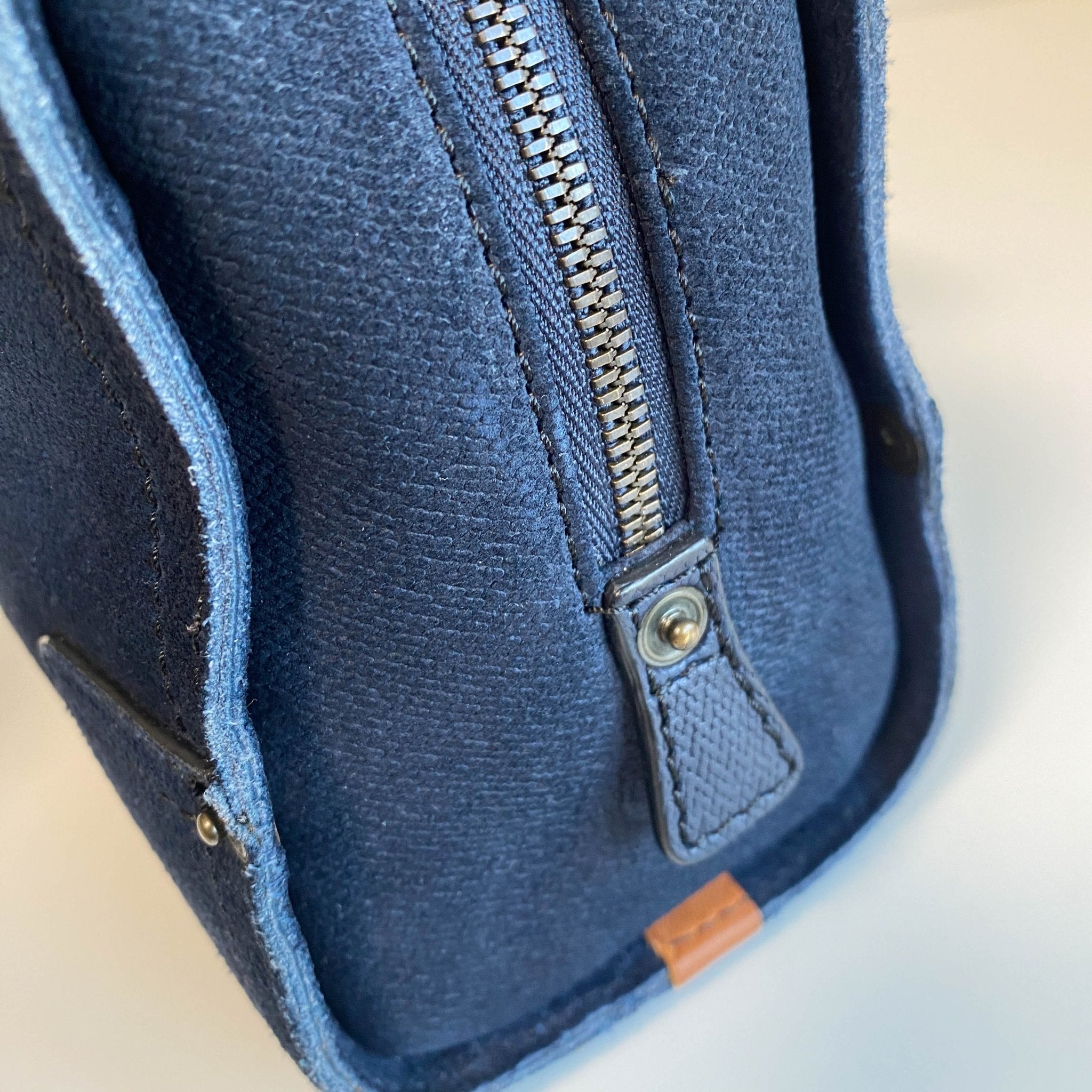 LOEWE Amazona 23 Navy Denim Suede Handbag, in , Sold by HIVE PRELOVED - Handle Bags, ,