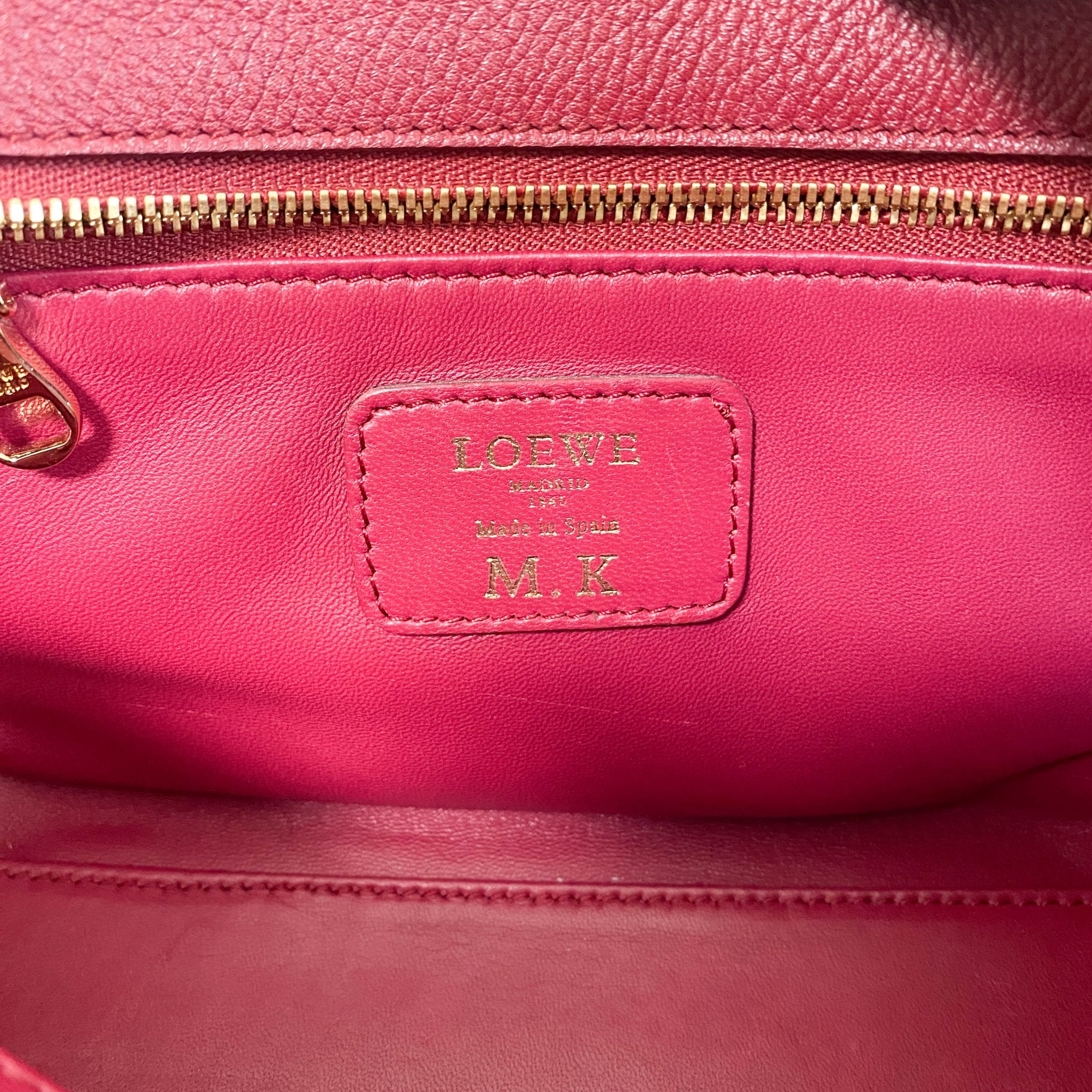 LOEWE Amazona 23 Wine Red Fur & Leather Handle Bag, in , Sold by HIVE PRELOVED - Handle Bags, Shoulder Bags,