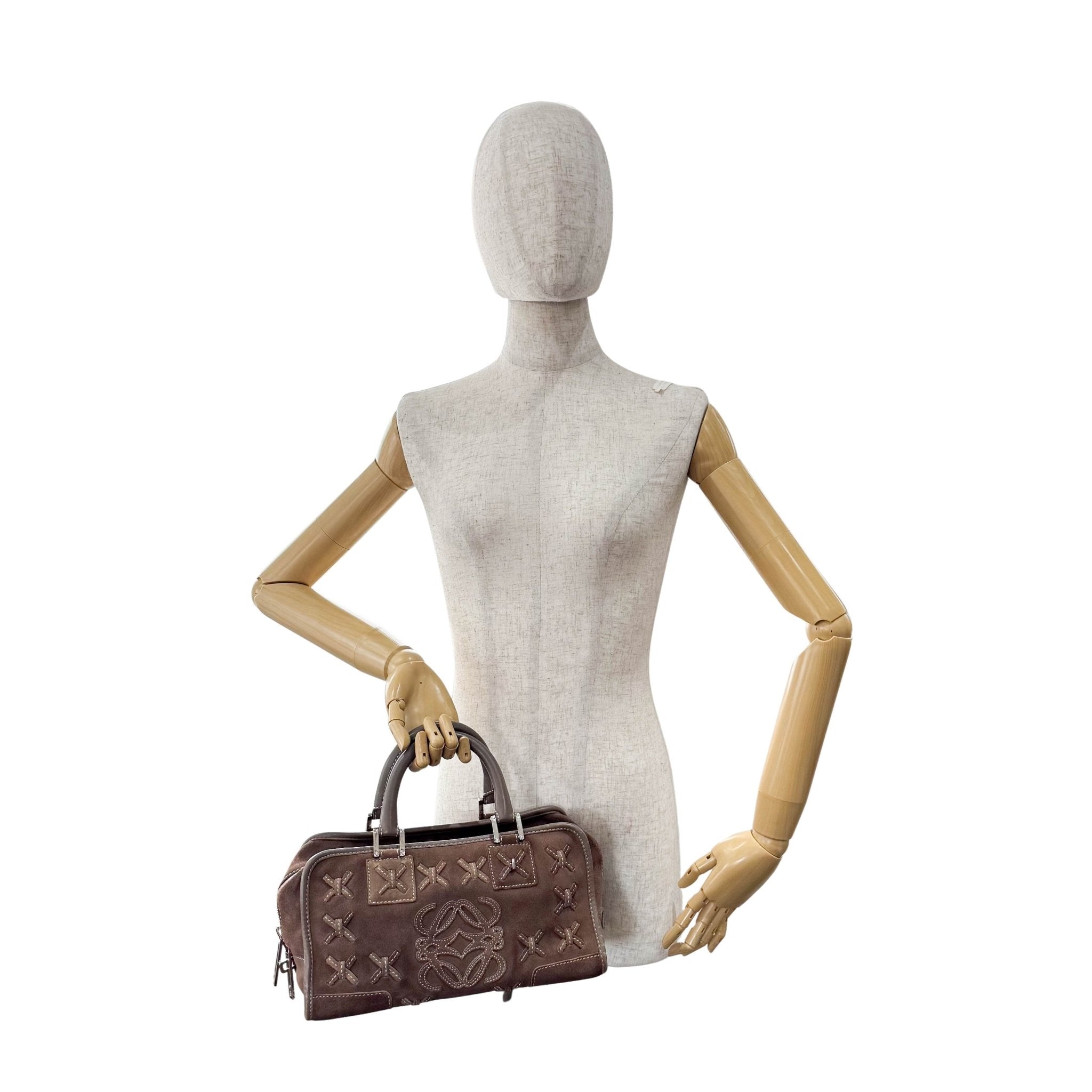 LOEWE Amazona 28 Brown Suede Hand Bag, in , Sold by HIVE PRELOVED - Handle Bags, ,