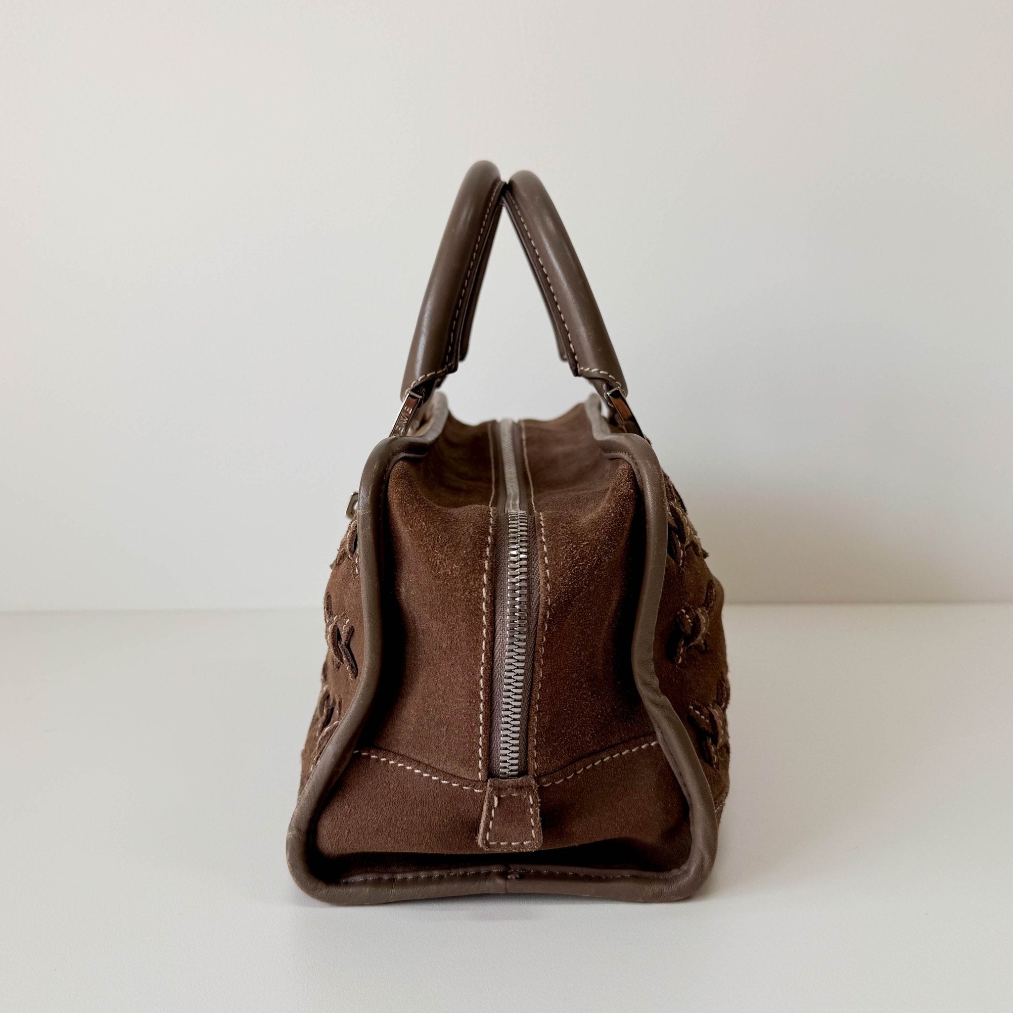 LOEWE Amazona 28 Brown Suede Hand Bag, in , Sold by HIVE PRELOVED - Handle Bags, ,