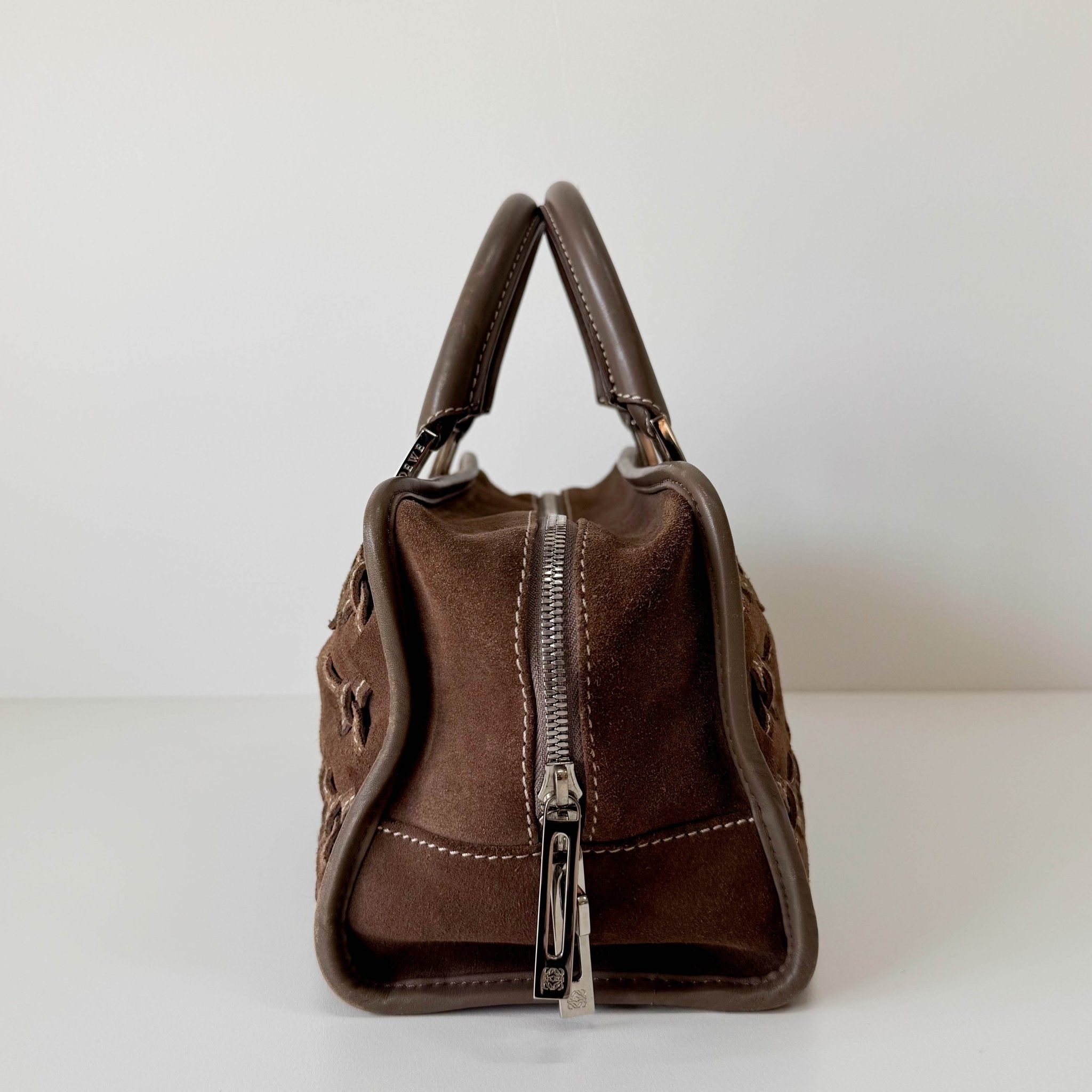 LOEWE Amazona 28 Brown Suede Hand Bag, in , Sold by HIVE PRELOVED - Handle Bags, ,