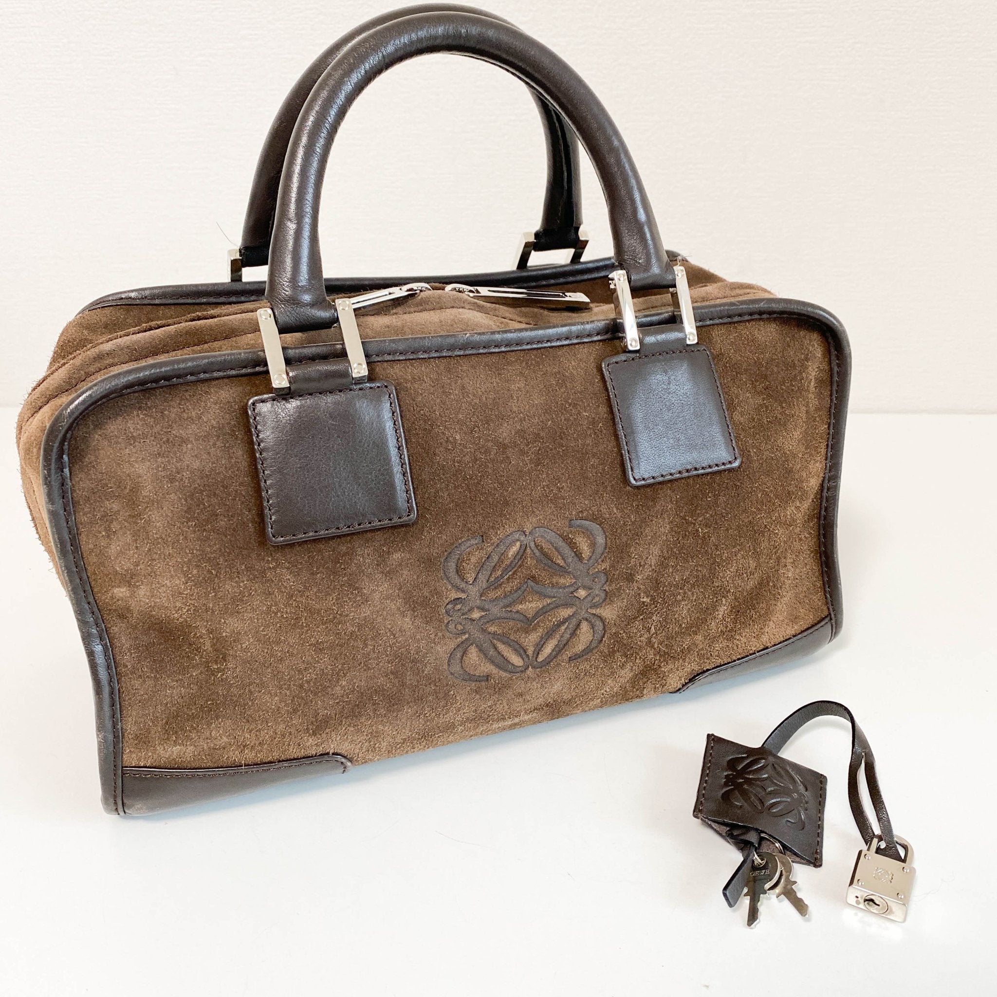 LOEWE Amazona 28 Brown Suede Hand Bag, in , Sold by HIVE PRELOVED - Handle Bags, ,