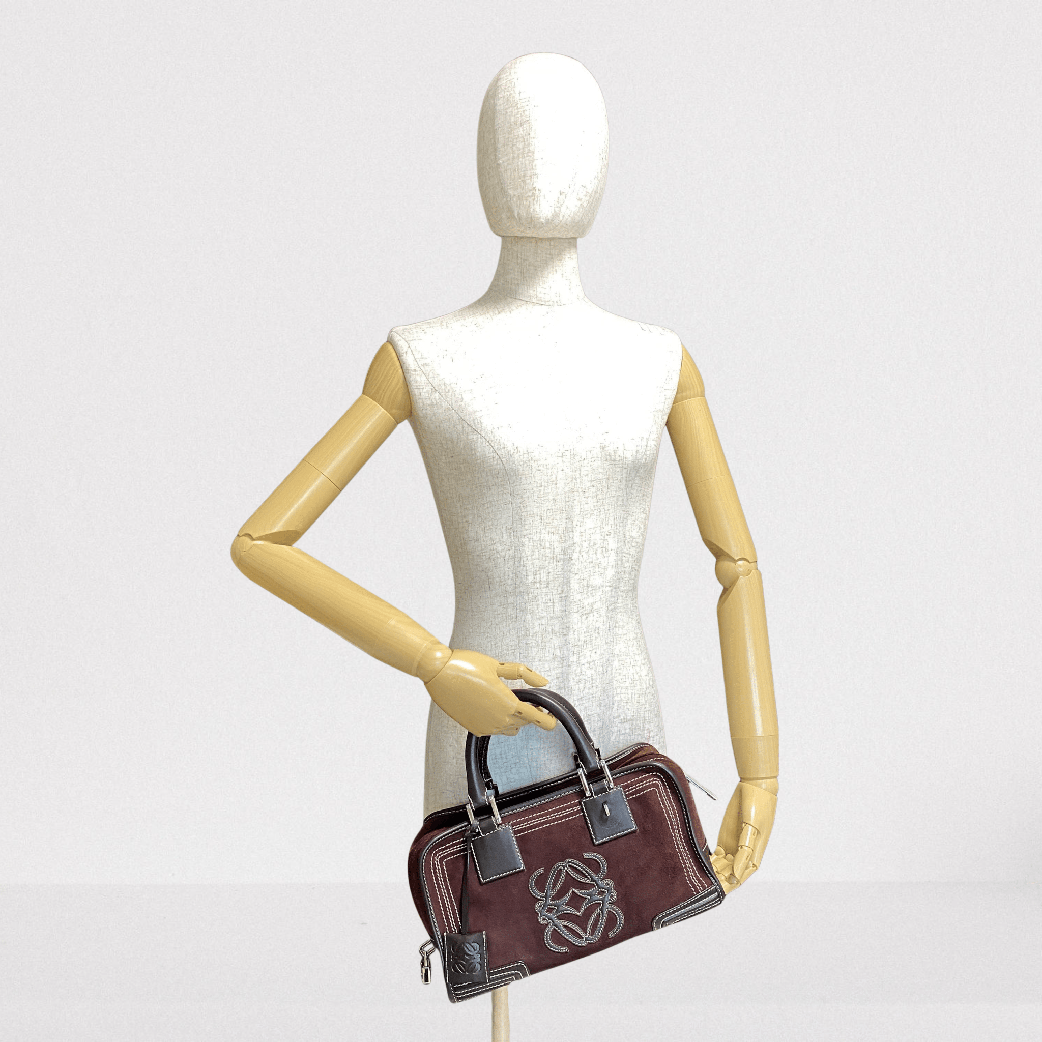 LOEWE Amazona 28 Brown Suede Hand Bag, in , Sold by HIVE PRELOVED - Handle Bags, ,