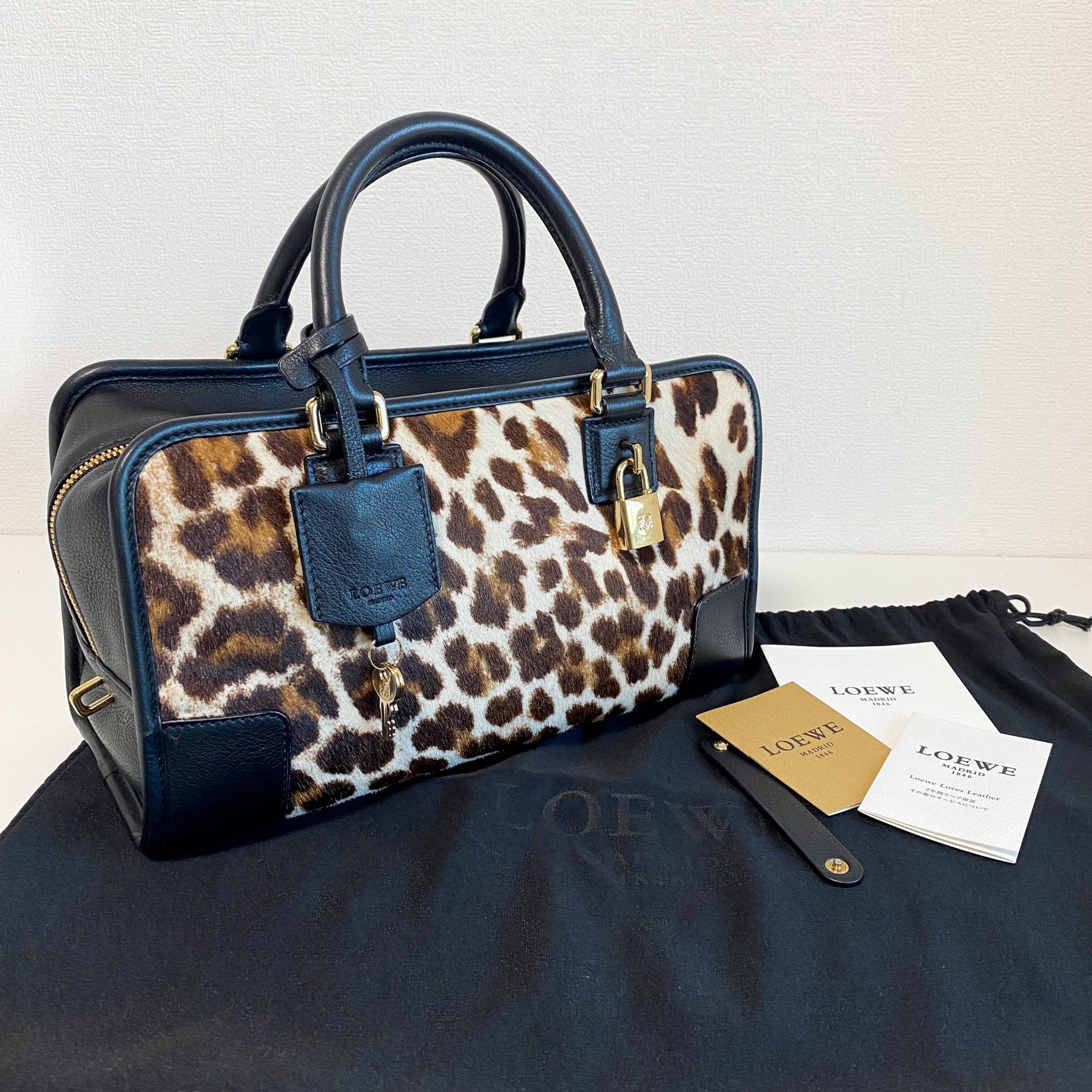 LOEWE Amazona 28 Leopard Print Handbag, in , Sold by HIVE PRELOVED - Handle Bags, ,