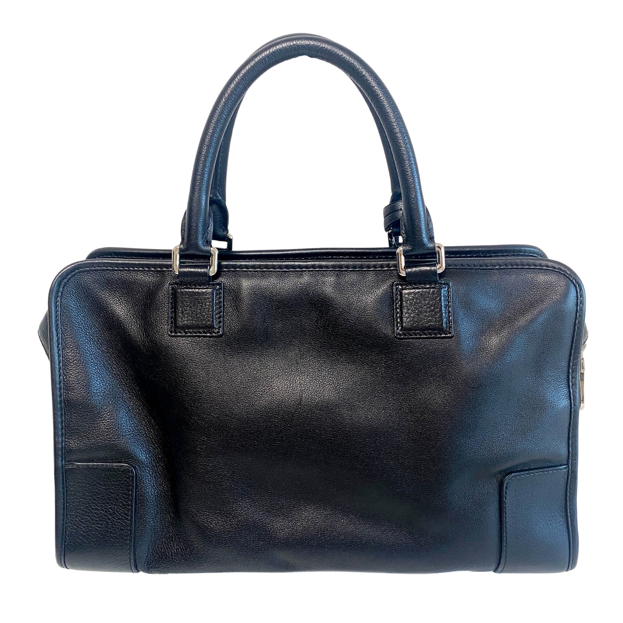 LOEWE Amazona 36 Black Calf Leather Top Handle Bag, in , Sold by HIVE PRELOVED - Handle Bags, ,