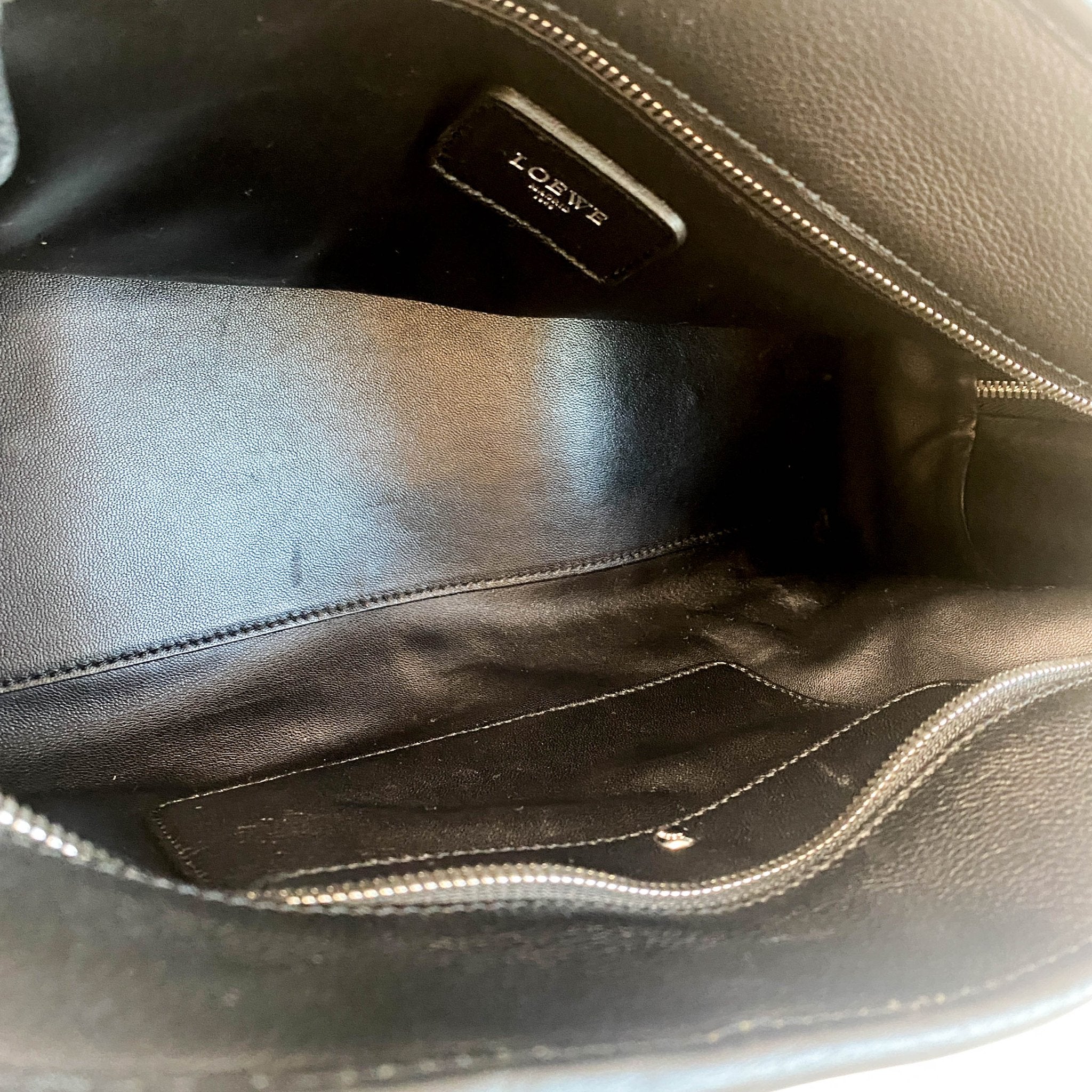 LOEWE Amazona 36 Black Calf Leather Top Handle Bag, in , Sold by HIVE PRELOVED - Handle Bags, ,