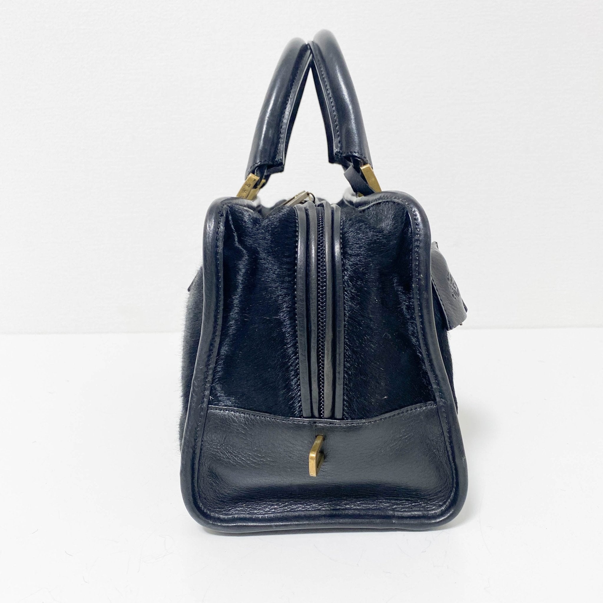 LOEWE Amazona28 Black Pony Hair Handbag, in , Sold by HIVE PRELOVED - Handle Bags, ,