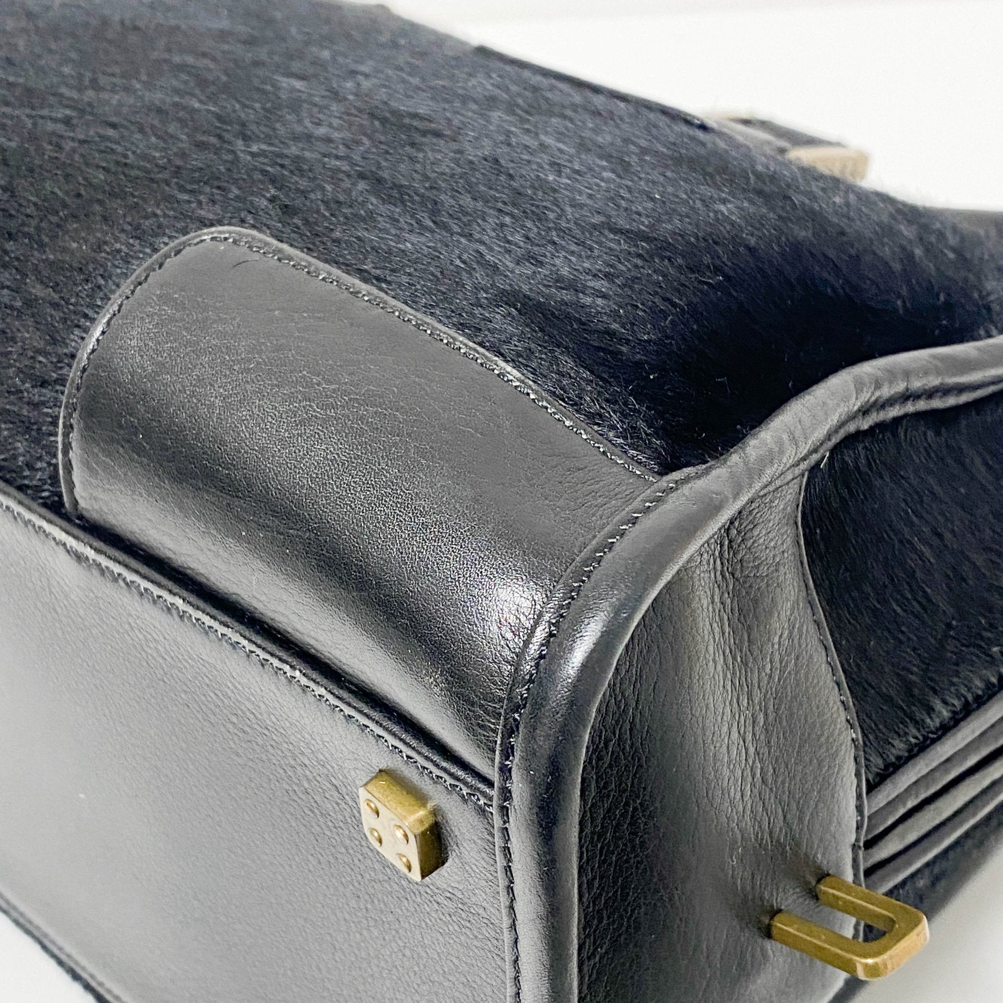 LOEWE Amazona28 Black Pony Hair Handbag, in , Sold by HIVE PRELOVED - Handle Bags, ,