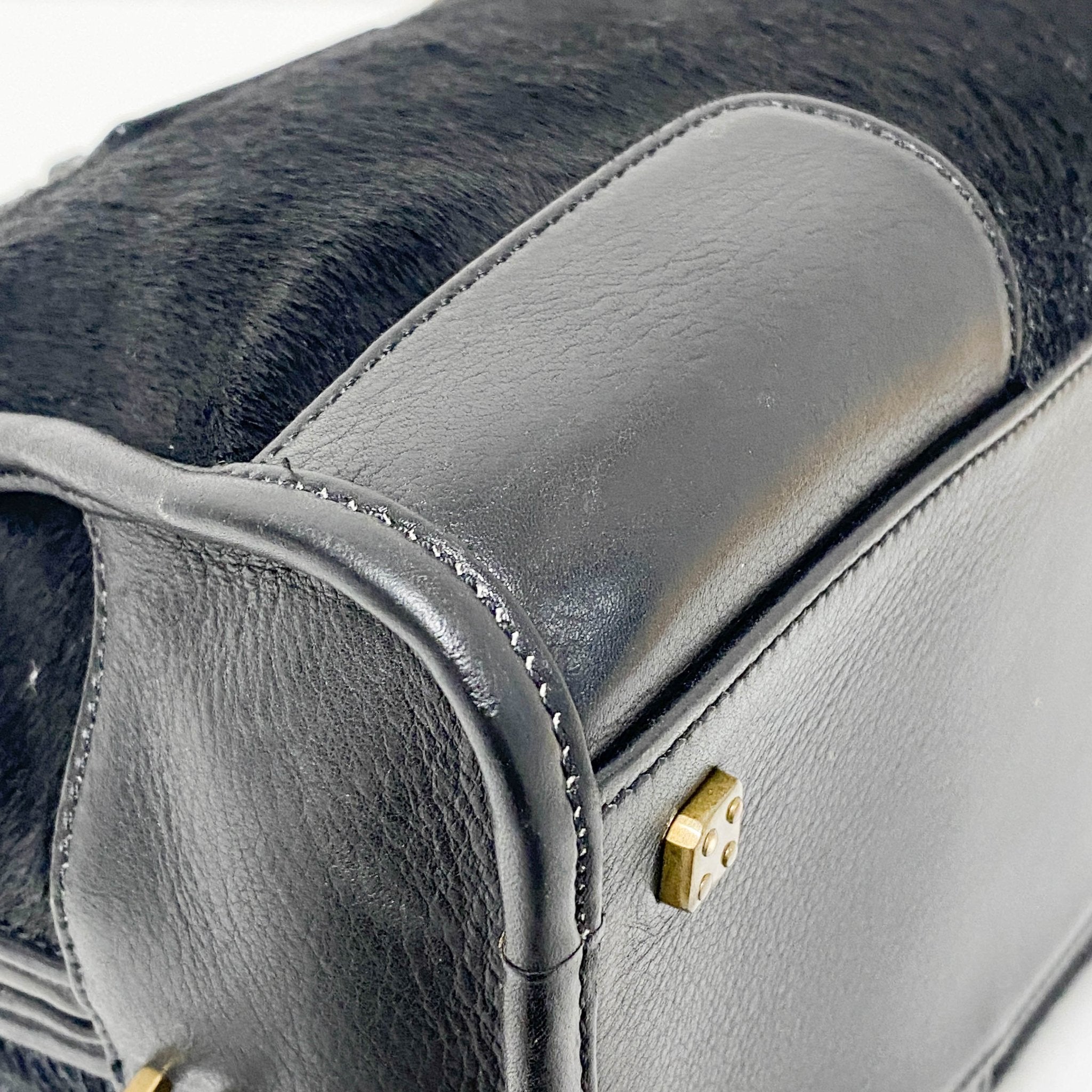 LOEWE Amazona28 Black Pony Hair Handbag, in , Sold by HIVE PRELOVED - Handle Bags, ,