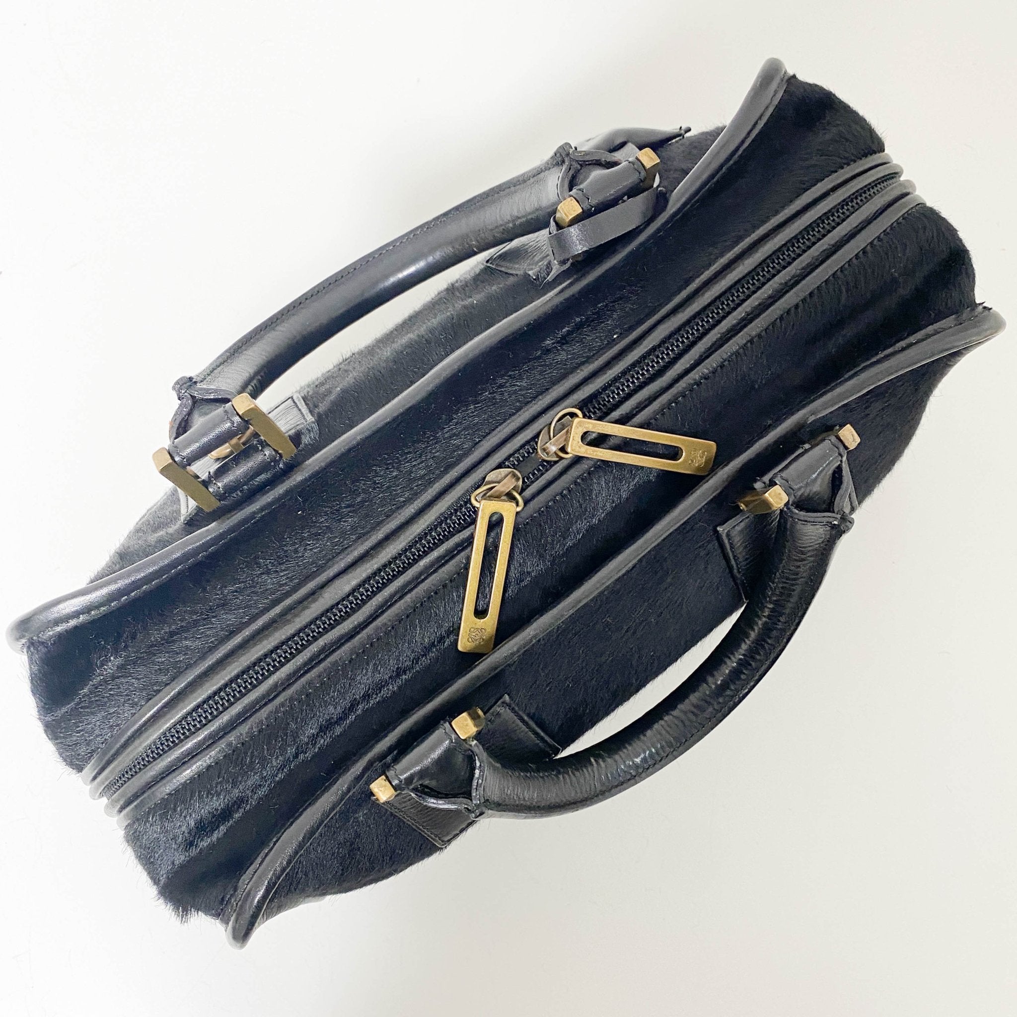 LOEWE Amazona28 Black Pony Hair Handbag, in , Sold by HIVE PRELOVED - Handle Bags, ,