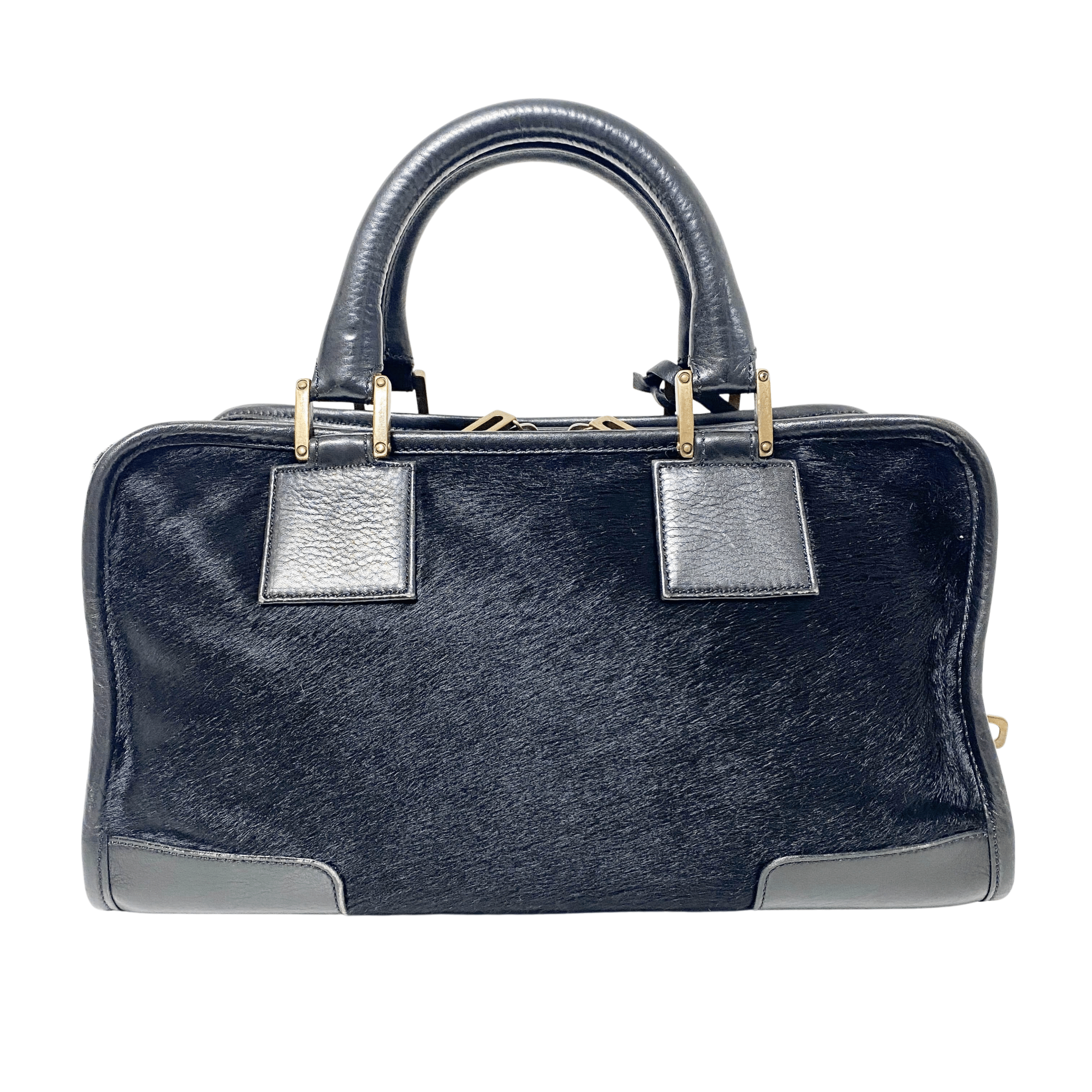 LOEWE Amazona28 Black Pony Hair Handbag, in , Sold by HIVE PRELOVED - Handle Bags, ,