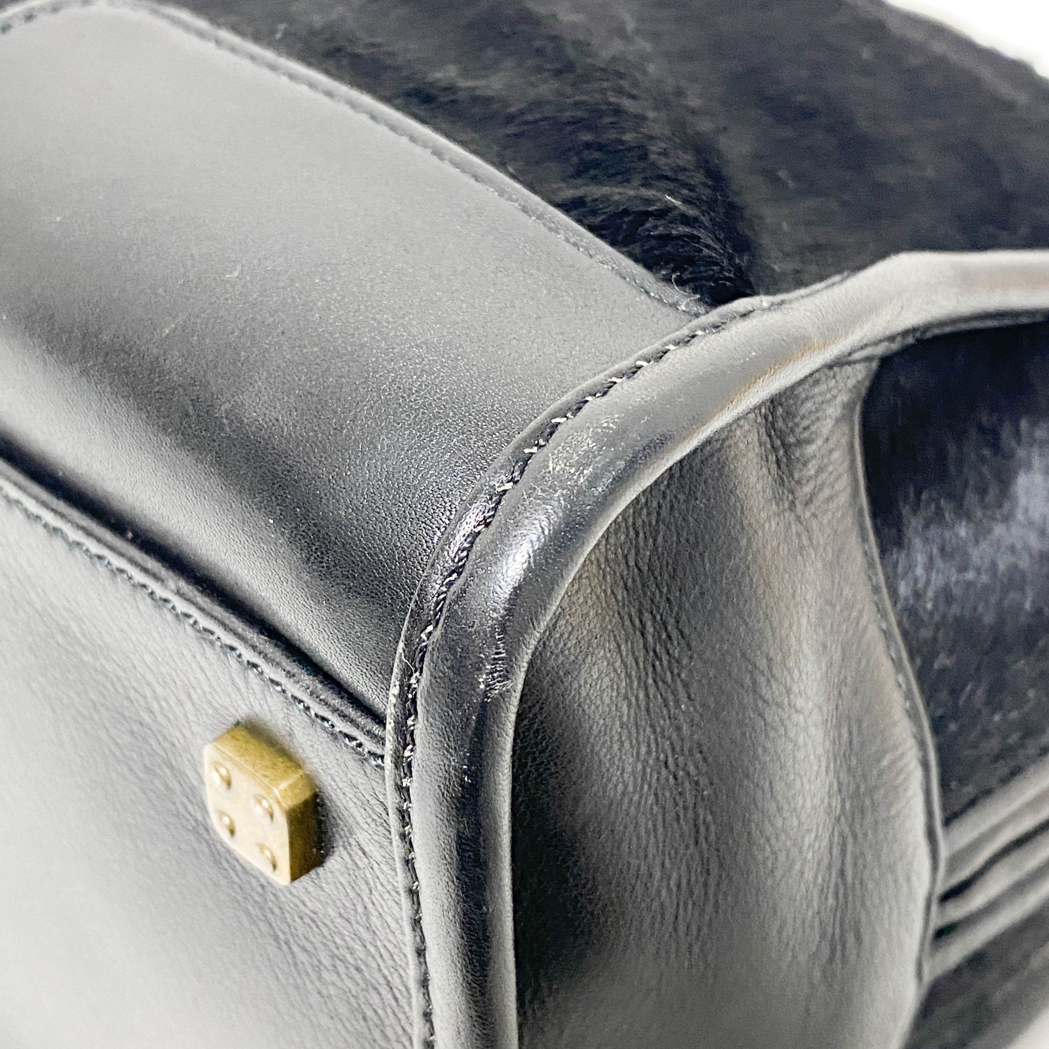 LOEWE Amazona28 Black Pony Hair Handbag, in , Sold by HIVE PRELOVED - Handle Bags, ,